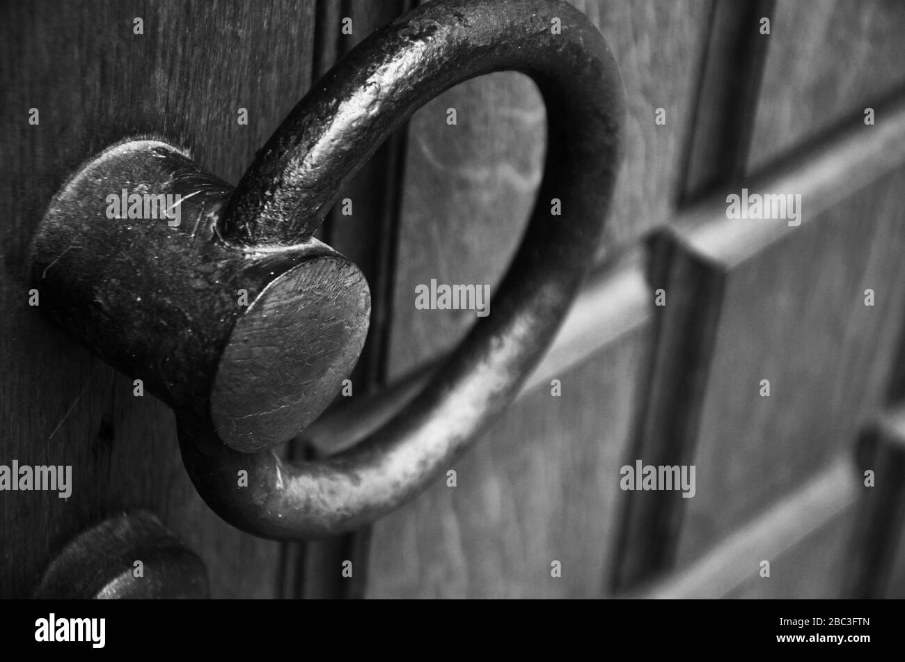 Double door gate Black and White Stock Photos & Images - Alamy