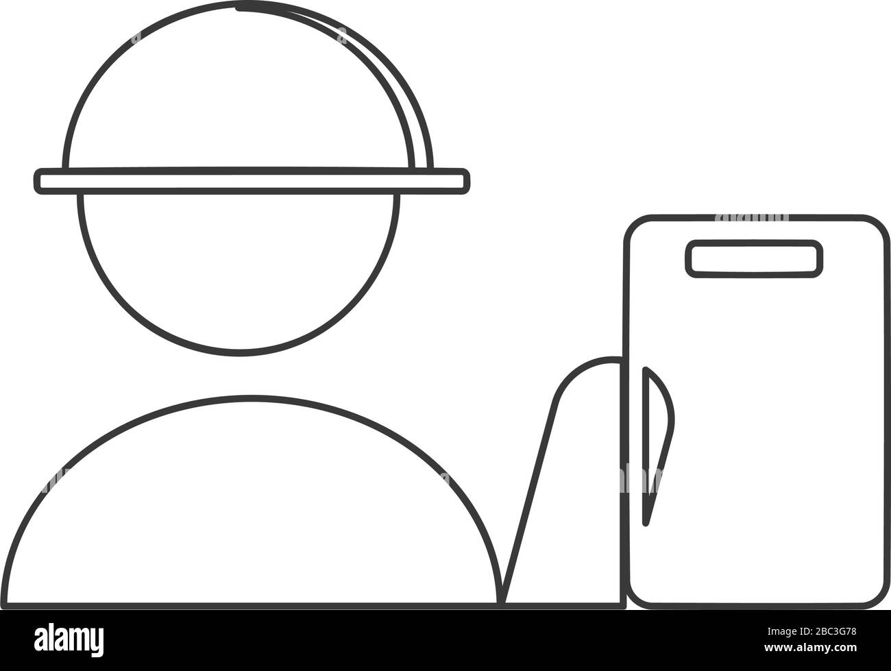 Auditor or inspector with a clipboard for home inspection concept icon ...