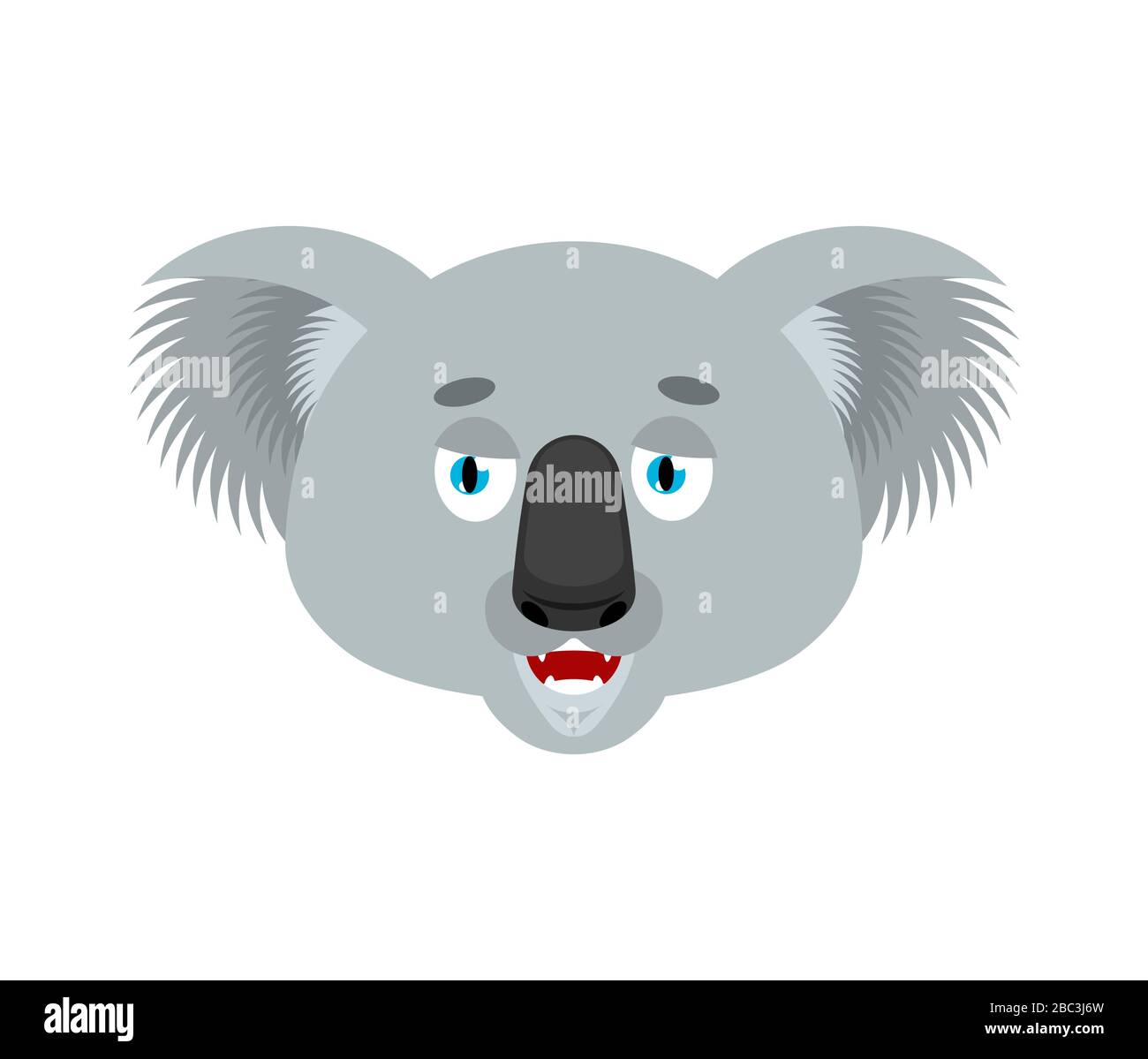 Koala happy emoji. koala bear merry emotions avatar. Beast Joyful ...
