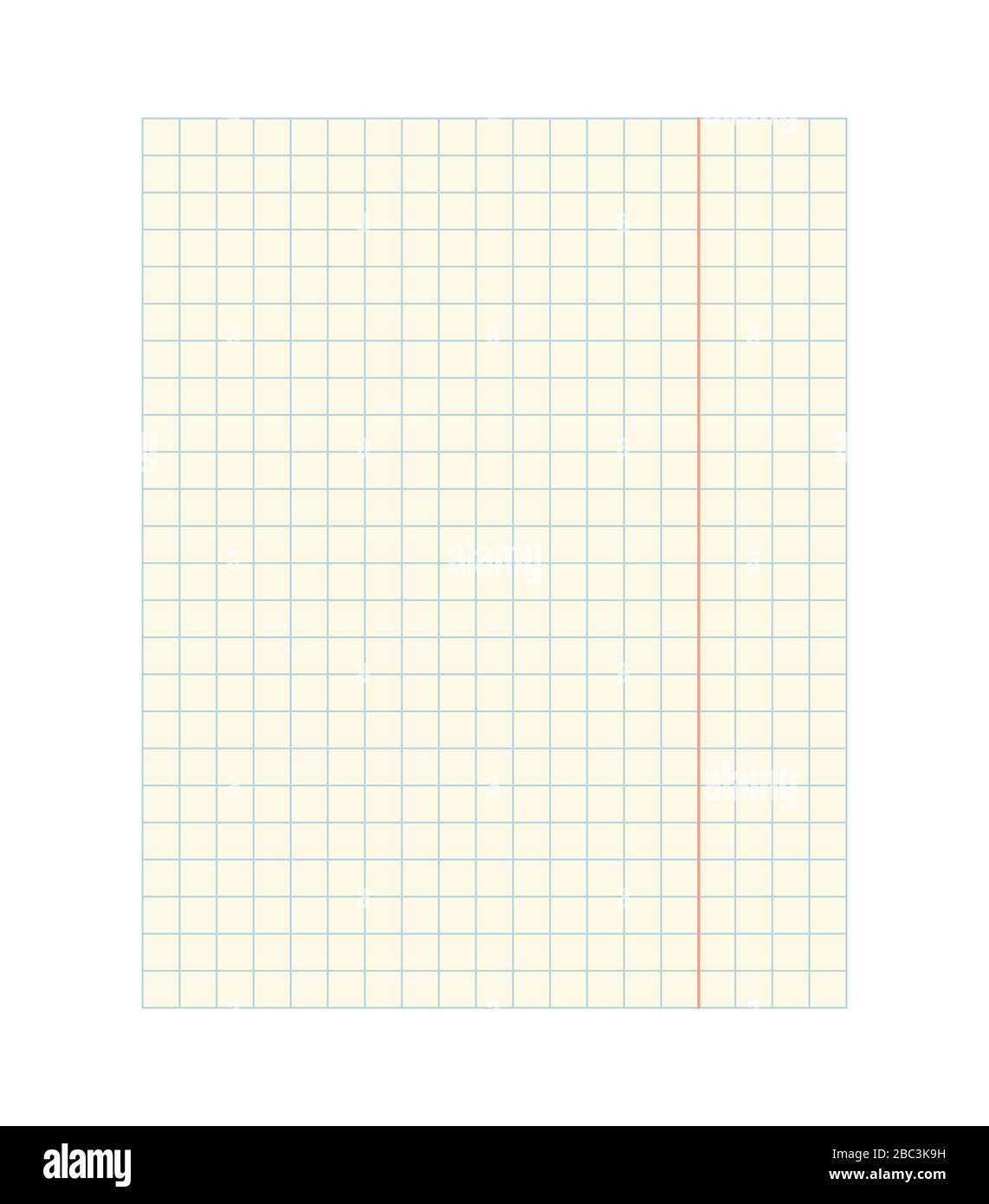 Squared Notebook background. Template Sheet of notebook. vector