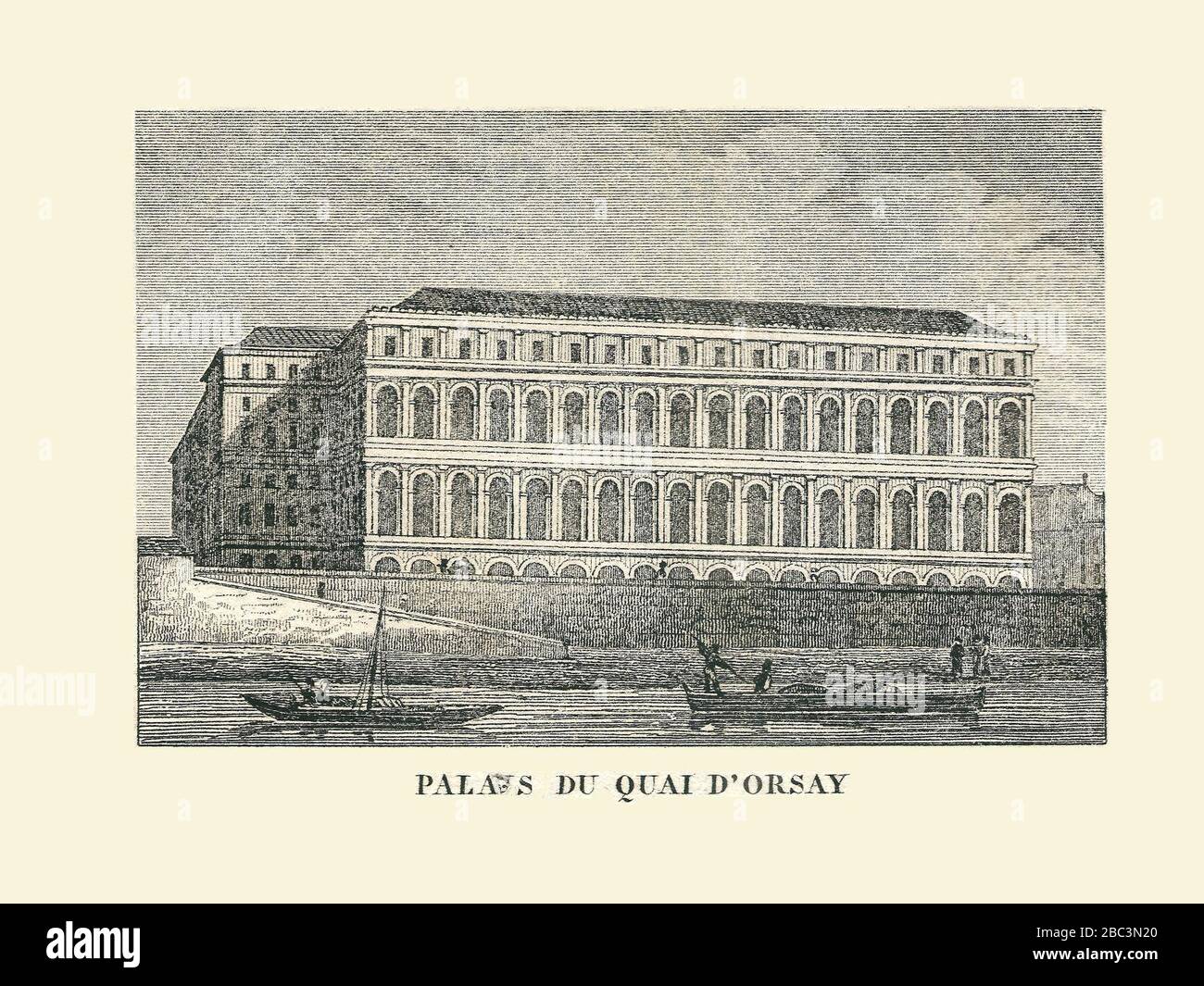 Guide de ParisAlbert Montémont1848Palais du Quai d'Orsay Stock Photo