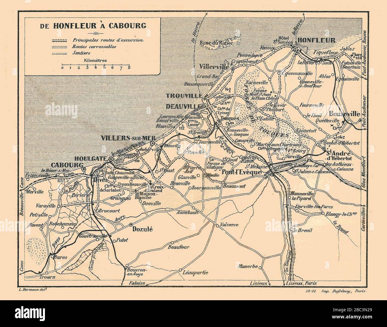 Distance Honfleur Cabourg