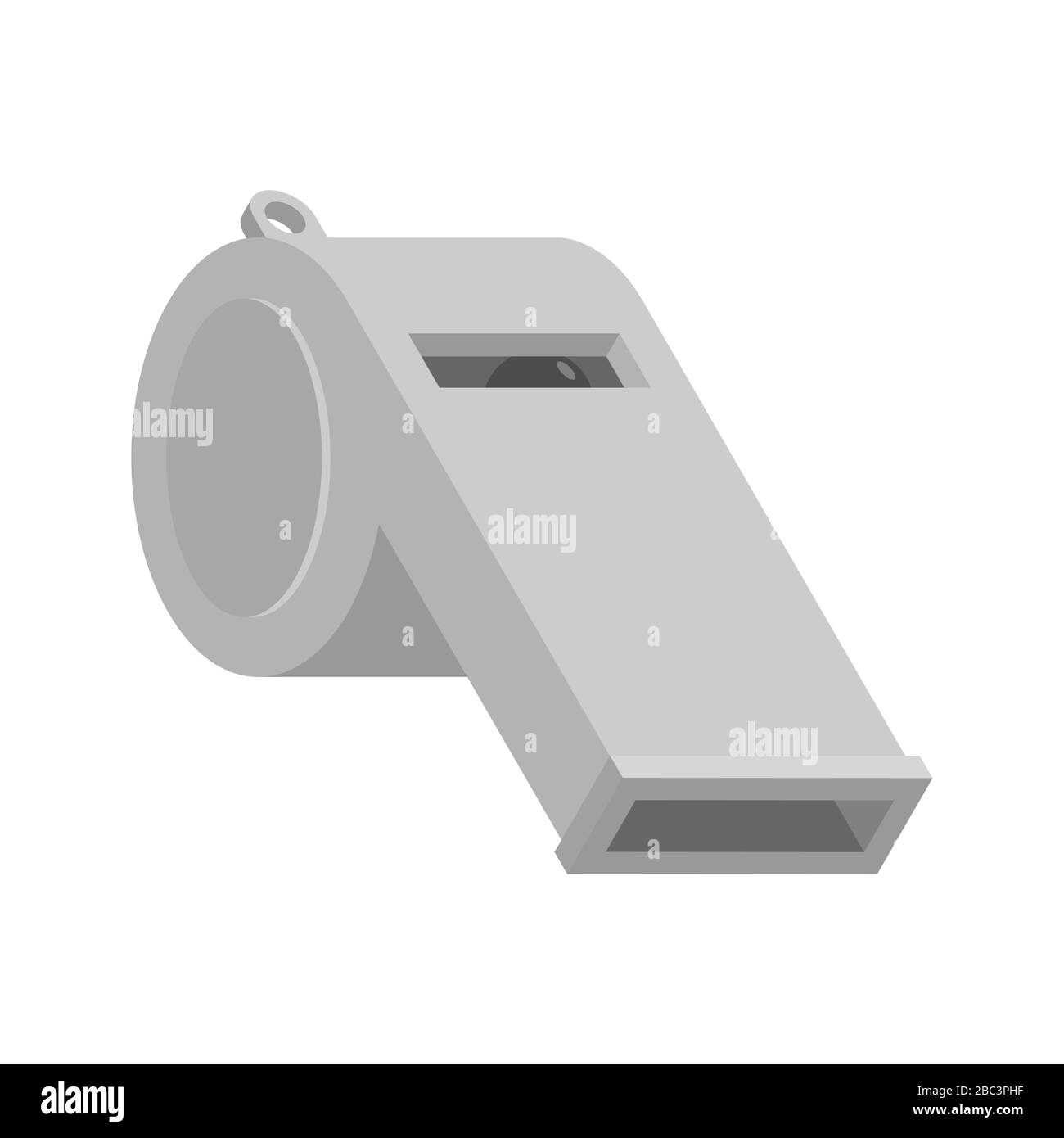 Whistle isolated. Iron catcall. Classic Coaches Whistle. vector ...