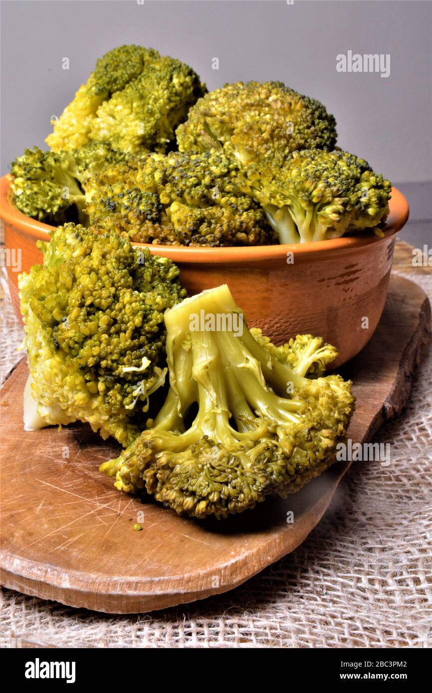 cooked broccoli vegetable food Stock Photo Alamy