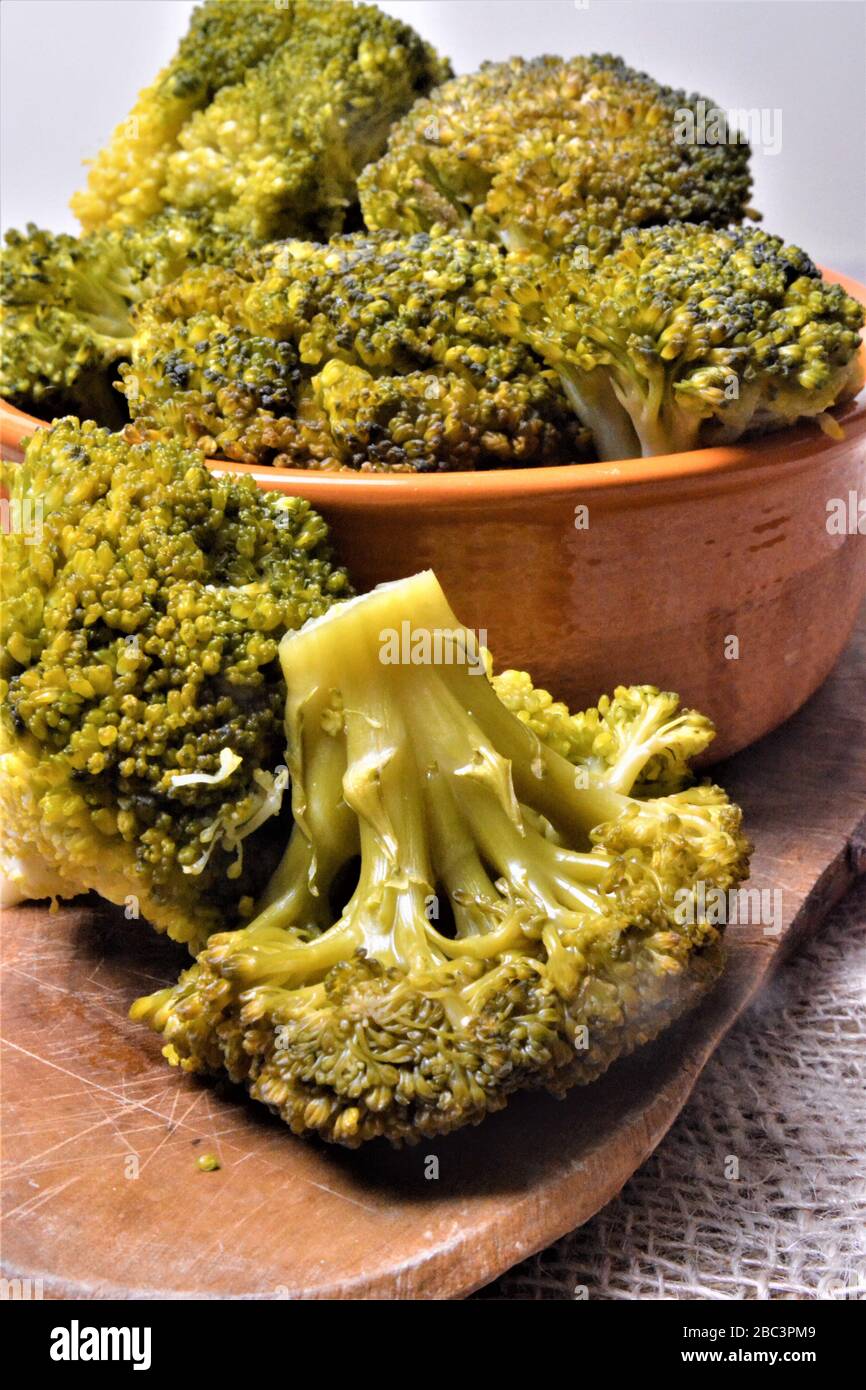 cooked broccoli vegetable food Stock Photo Alamy