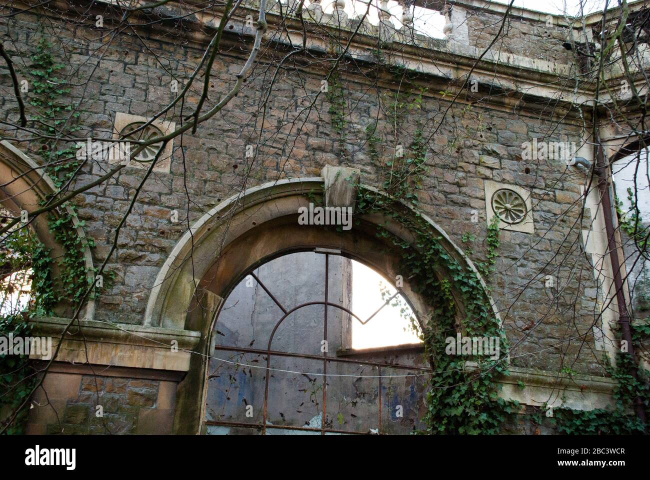 Abandoned Derelict Classic Stone Heritage Architecture Building Detail