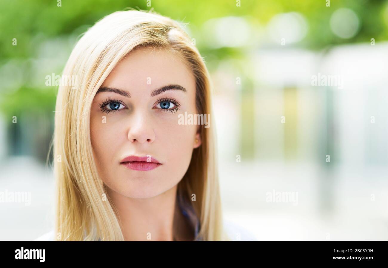 Young woman outdoors Stock Photo