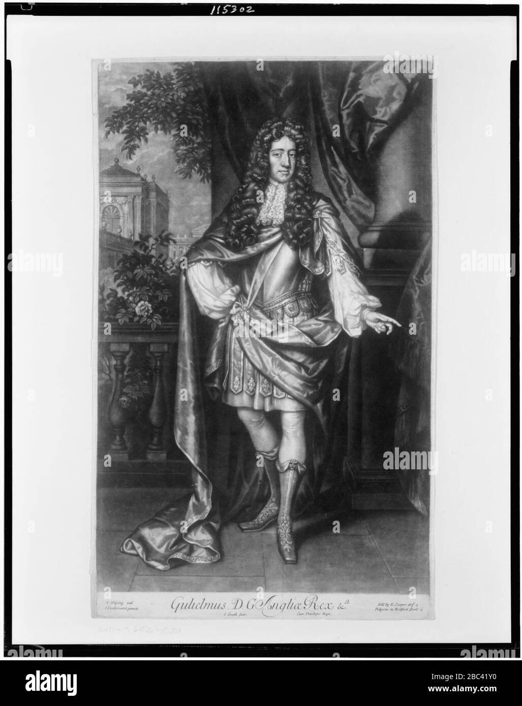 Gulielmus D.G. Angliae Rex etc. - W. Wissing and J. Vandervaart pinxit ; J. Smith fecit. Stock Photo