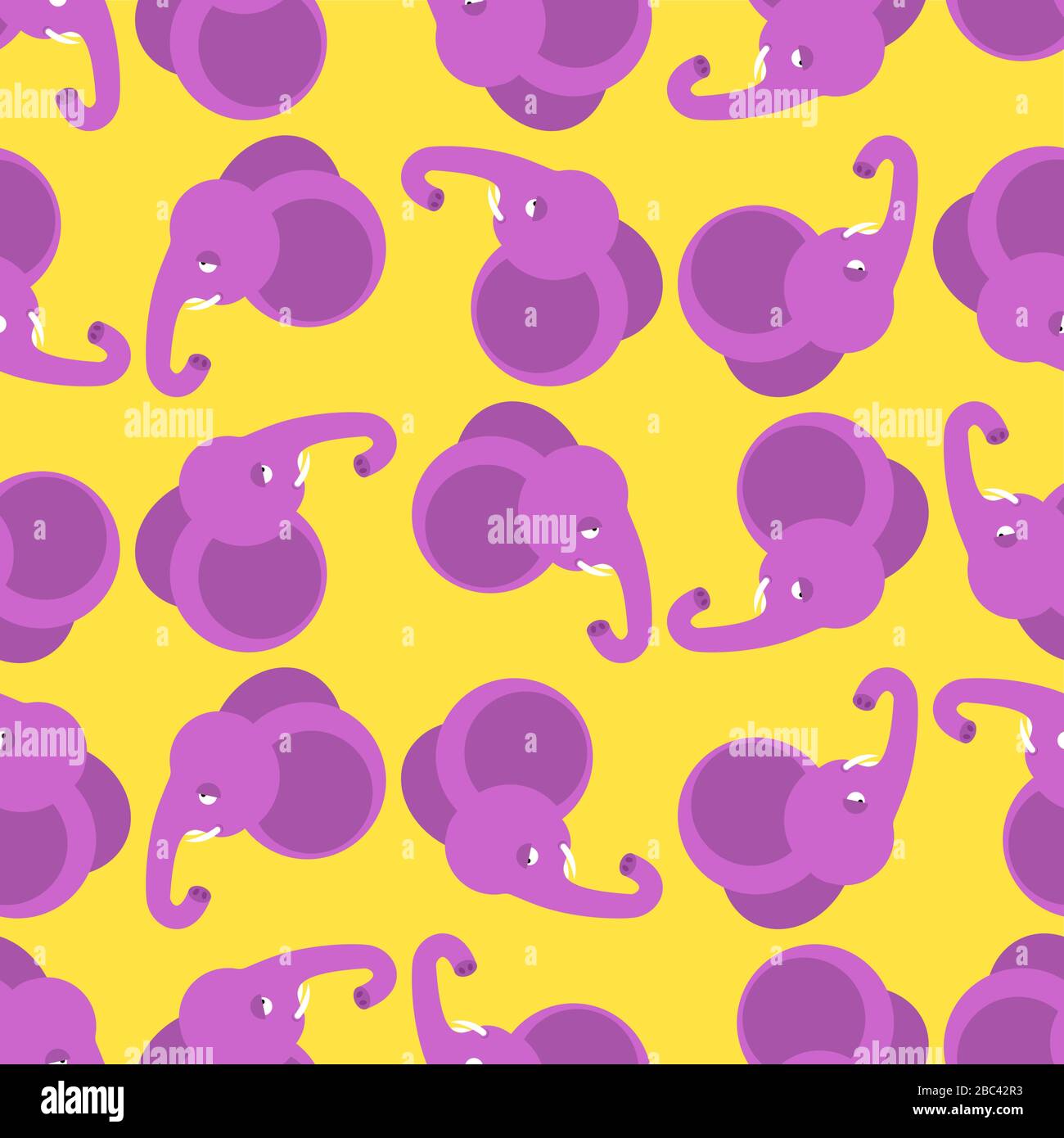 Elephant pattern seamless. animal background. Baby fabric texture Stock ...