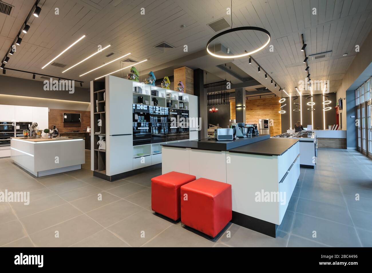 Brand New Home Appliances In Store Showroom Stock Photo Alamy