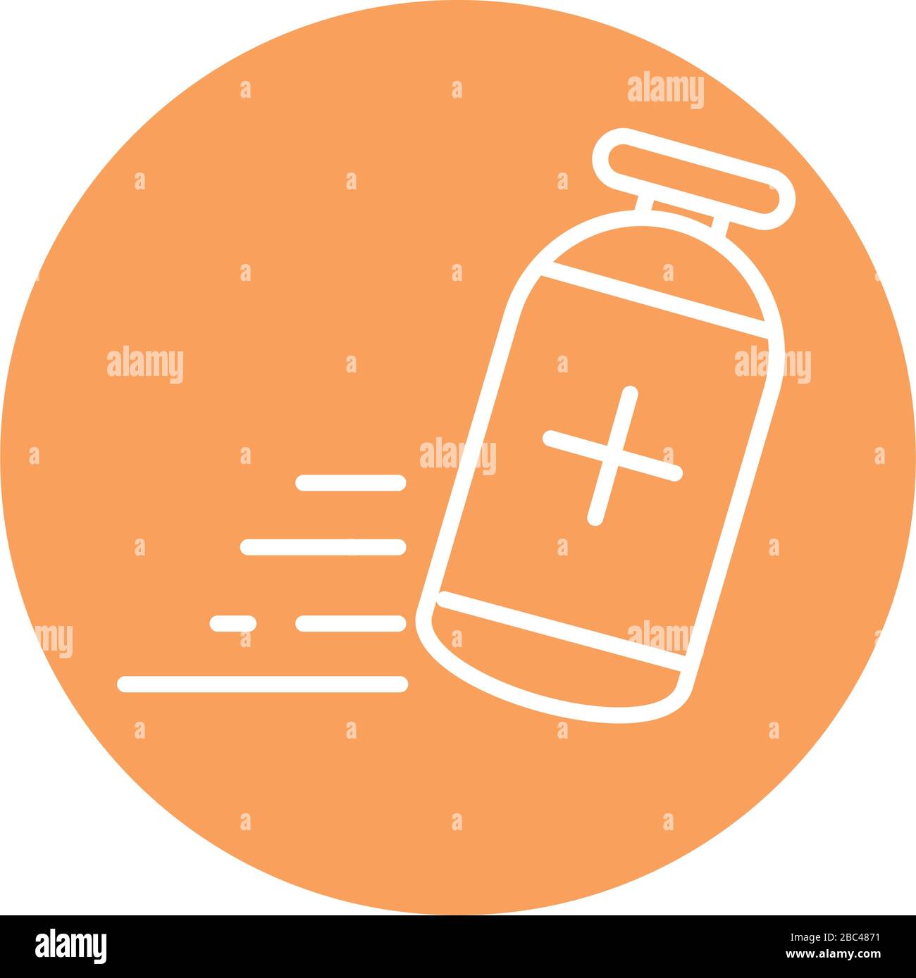 bottle medicine pharmacy shipping related delivery vector illustration ...