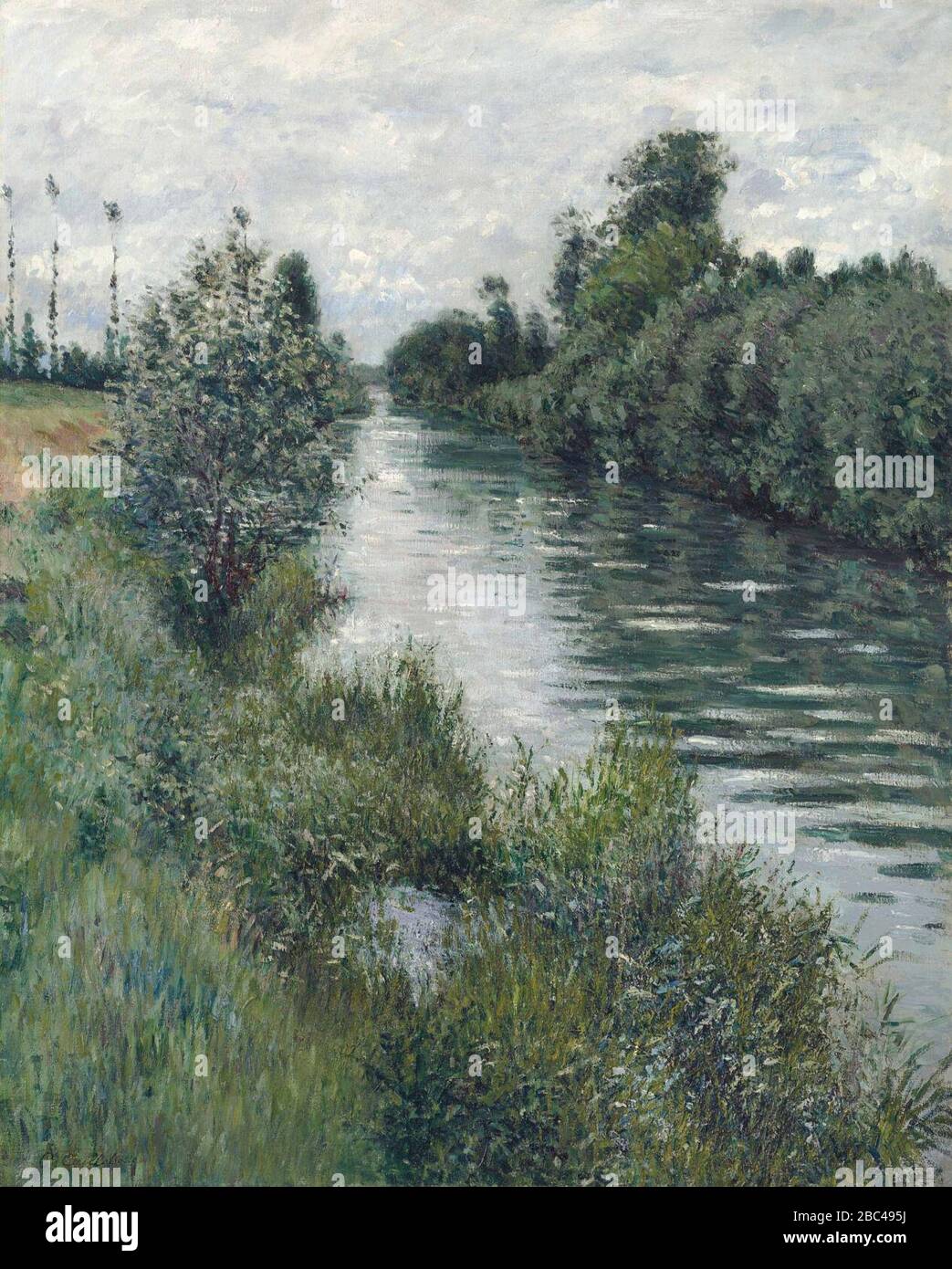 Gustave Caillebotte - Le petit bras de la Seine à Argenteuil, temps ...