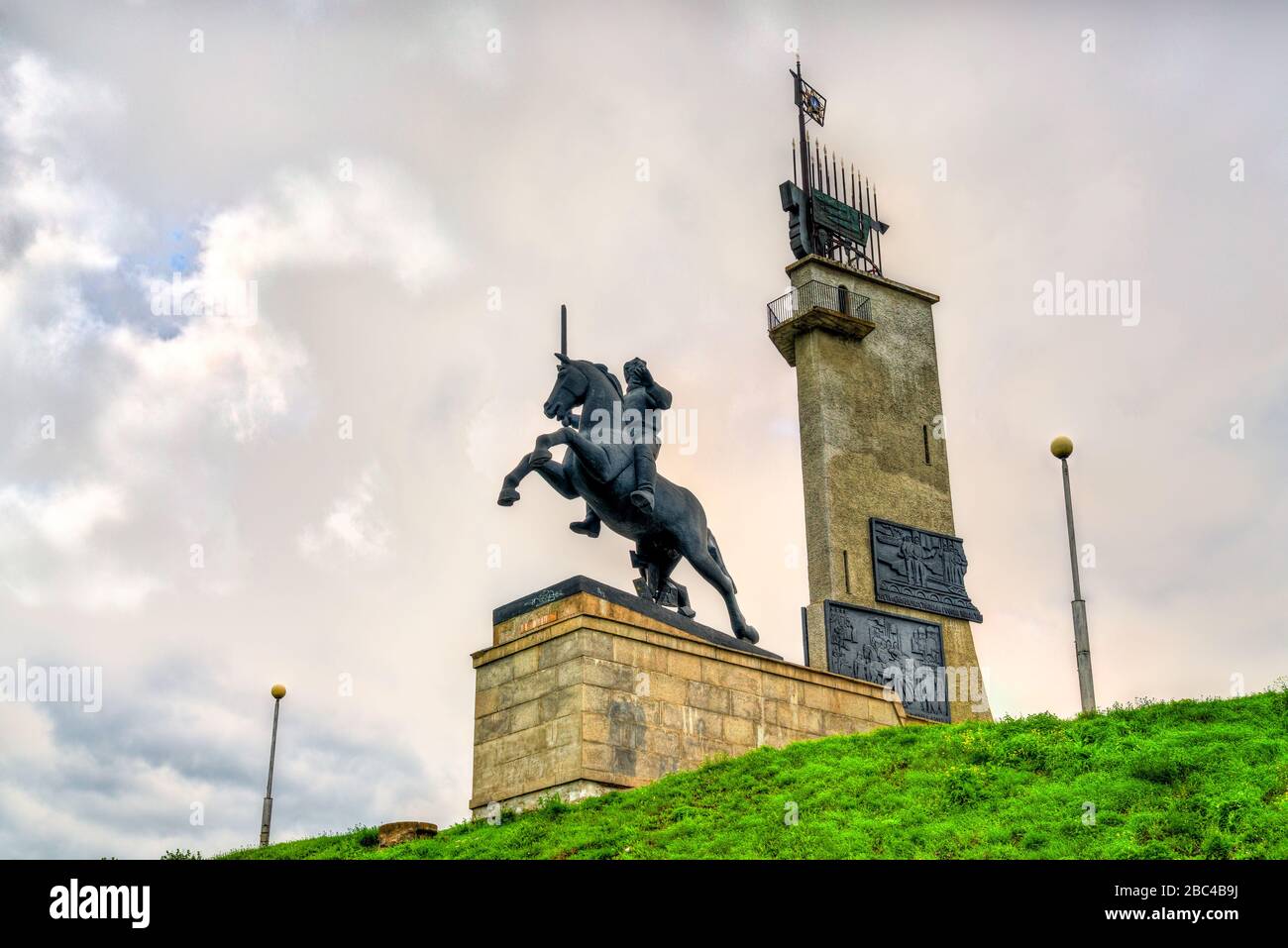 Victory Monument in Veliky Novgorod, Russia Stock Photo