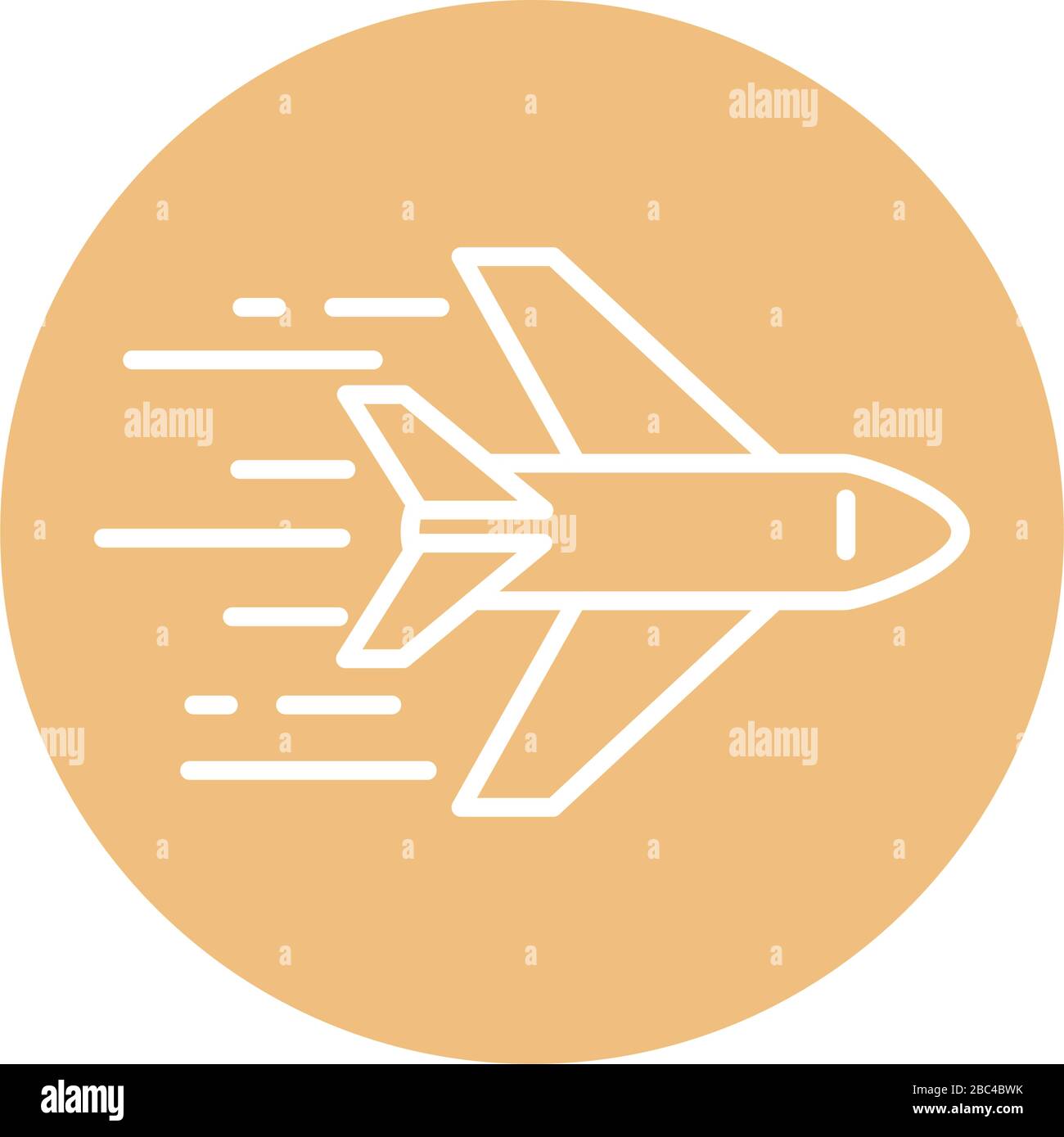 fast plane transport cargo shipping related delivery vector illustration block style icon Stock Vector