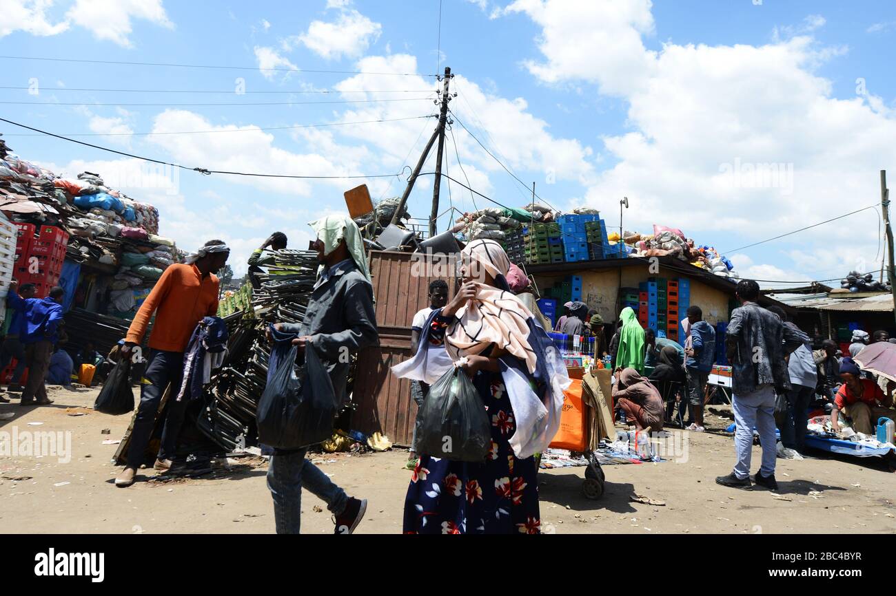 The vibrant Mercato market in Addis Ababa is one of the largest open