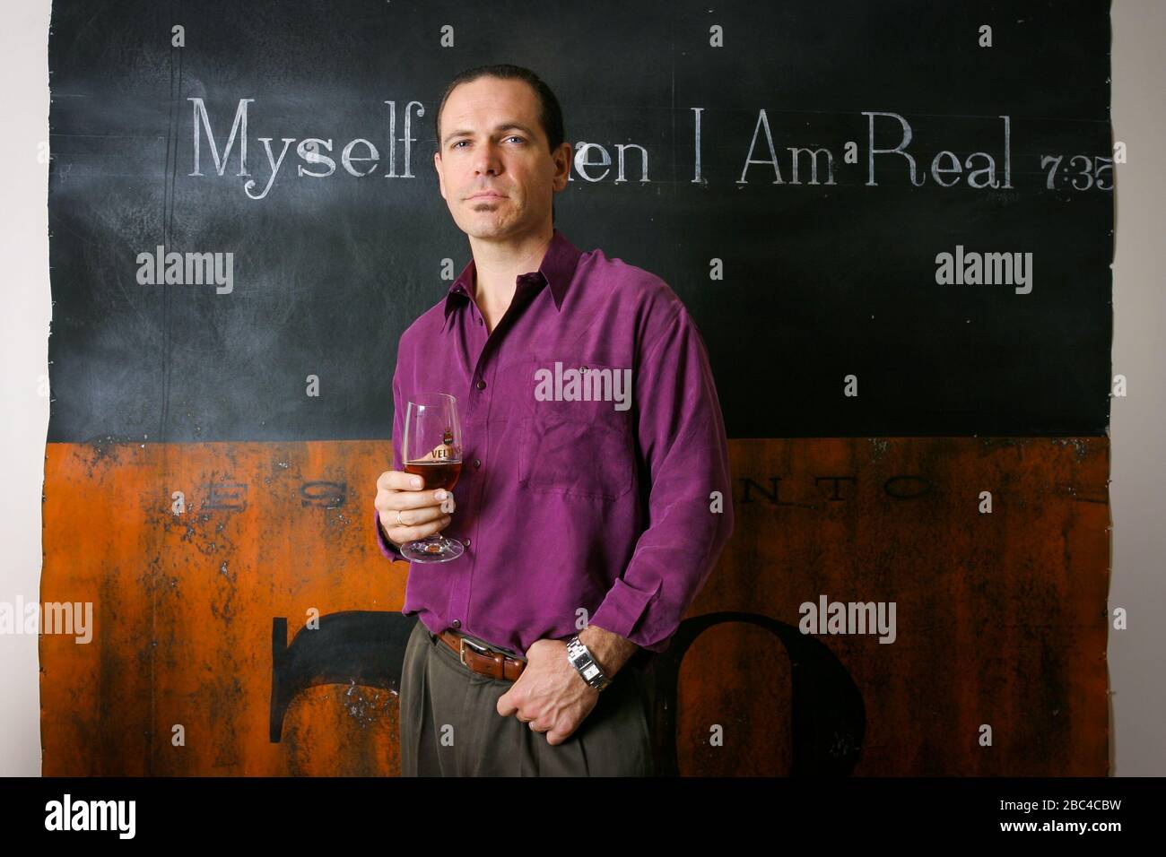 Portrait of American jazz singer Kurt Elling, photographed in Chicago in 2003. Stock Photo