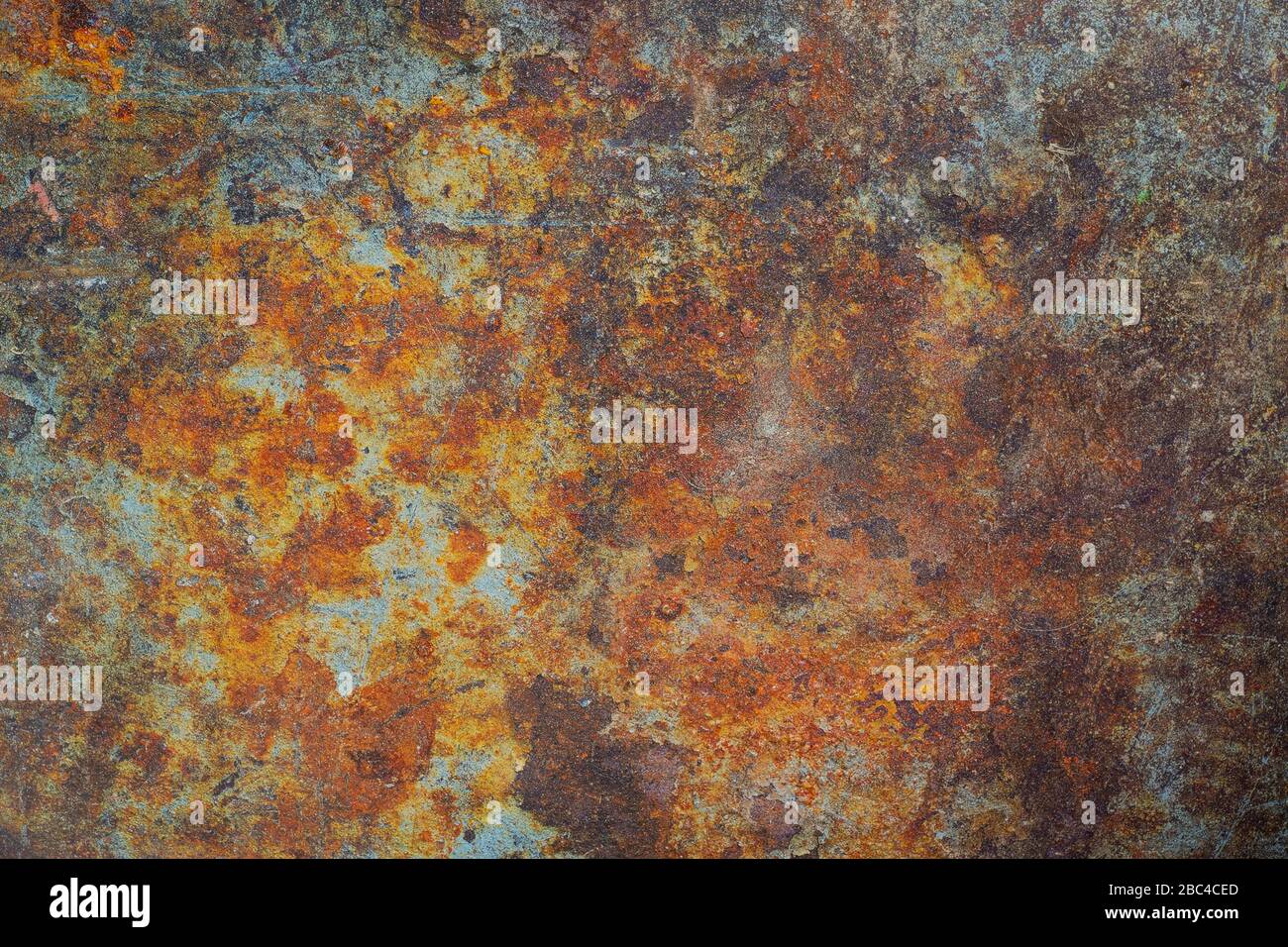 Dark worn rusty metal texture background Stock Photo