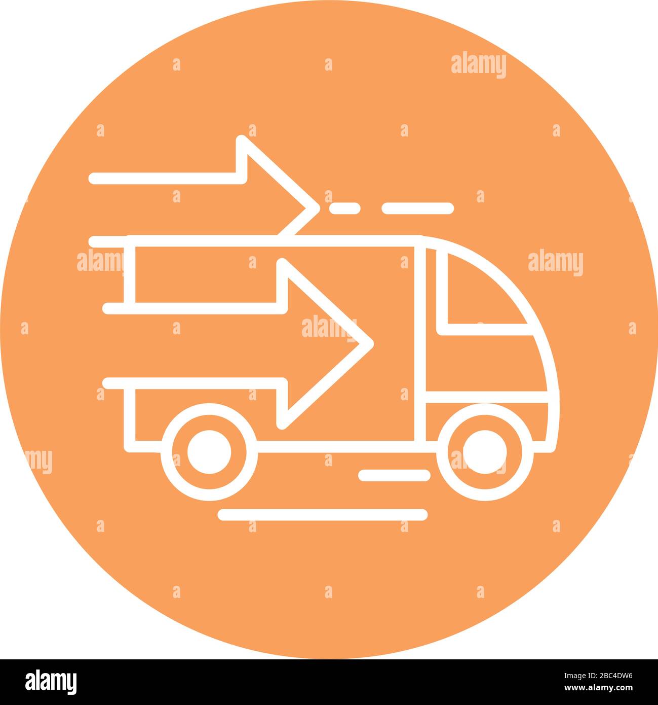 fast truck cargo shipping related delivery vector illustration block ...