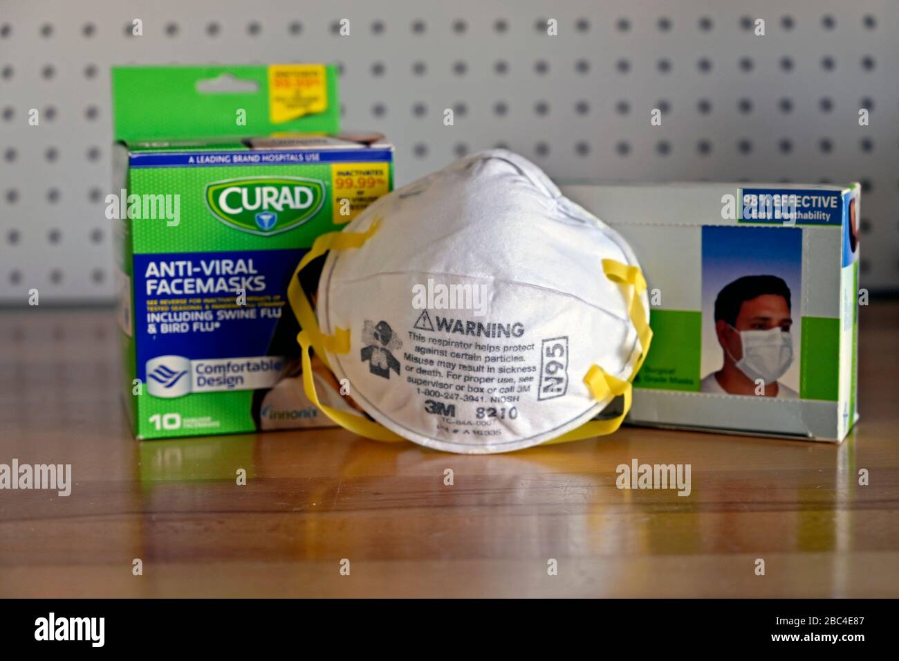 Las Vegas, Nevada, USA. 2nd Apr, 2020. A box of Curad antiviral face