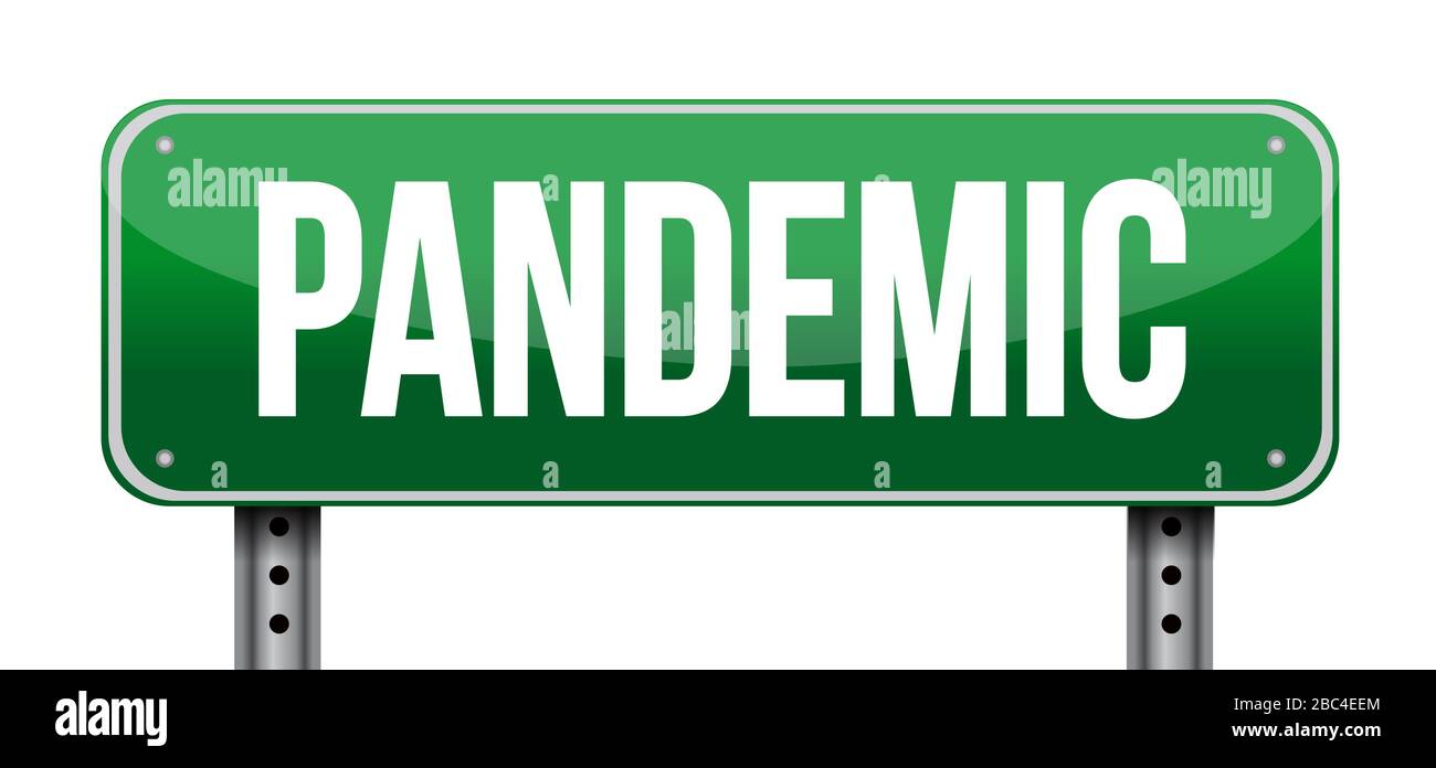 Pandemic sign illustration design isolated over white Stock Photo