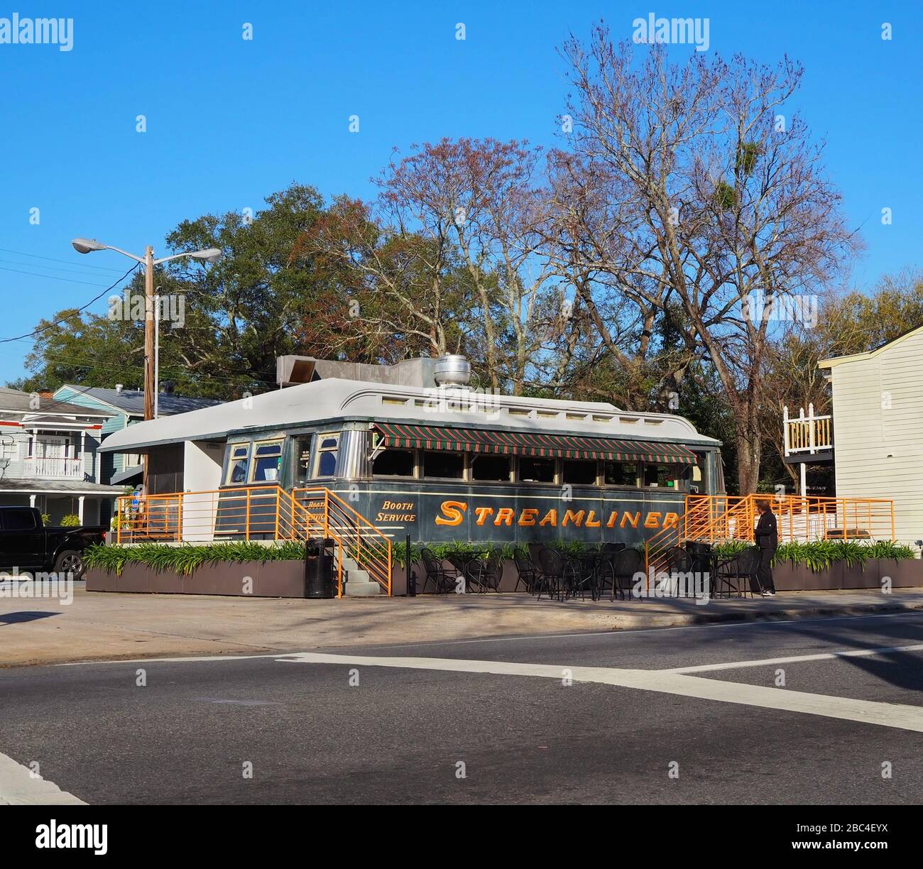 SAVANNAH, FEBRUARY 21, 2020 An original Worcester Lunch Car Company diner built in