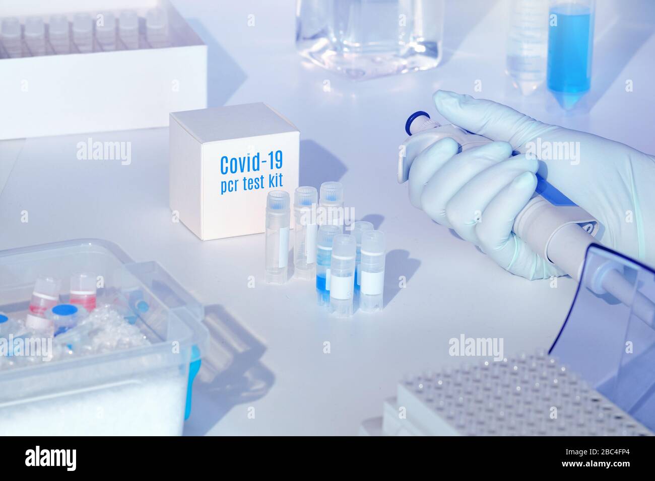 Pcr Testing Kit Quick novel coronavirus test kit. 2019 nCoV pcr diagnostics kit. Hand ...
