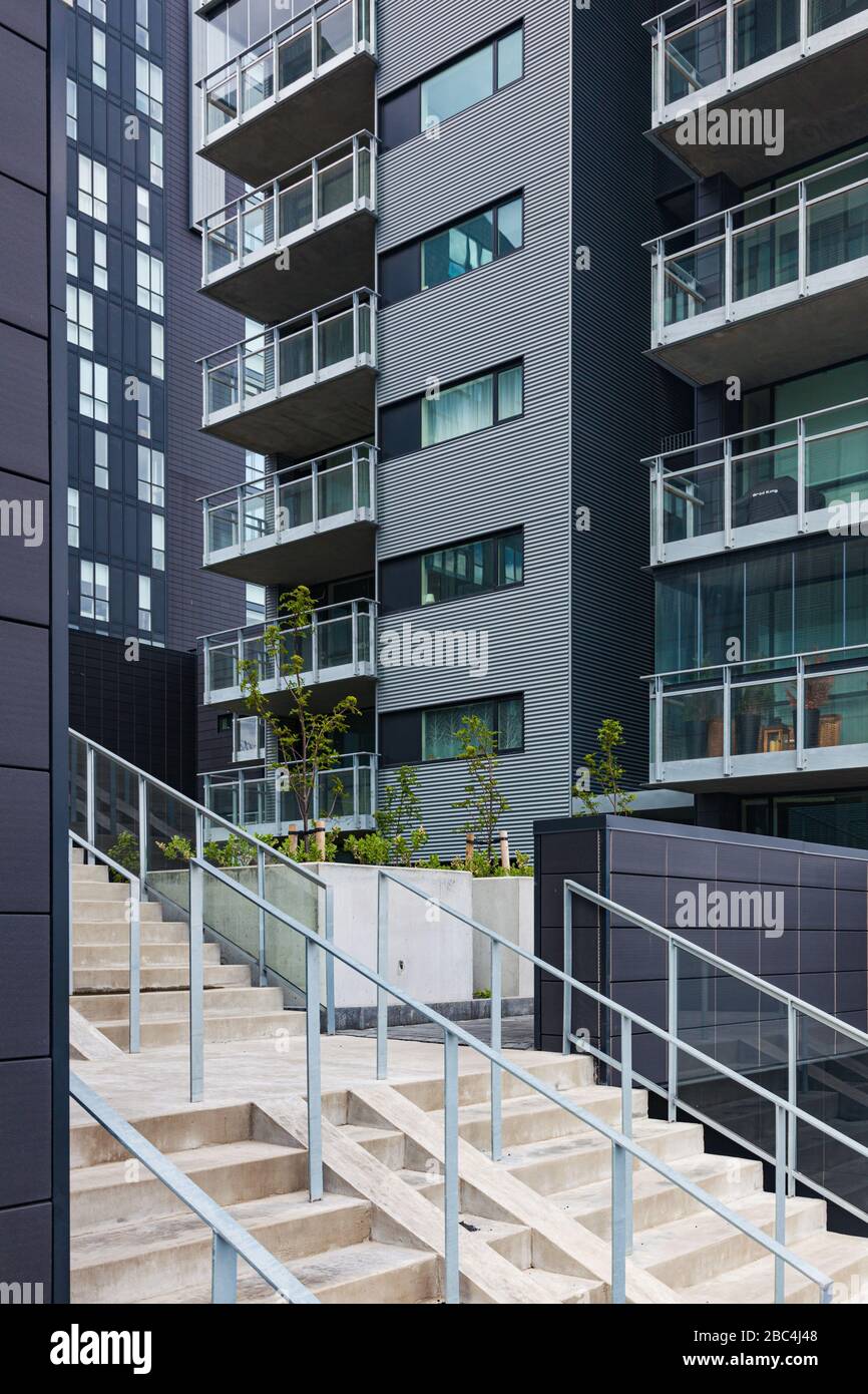 New apartment buildings in the city of Reykjavik in Iceland Stock Photo
