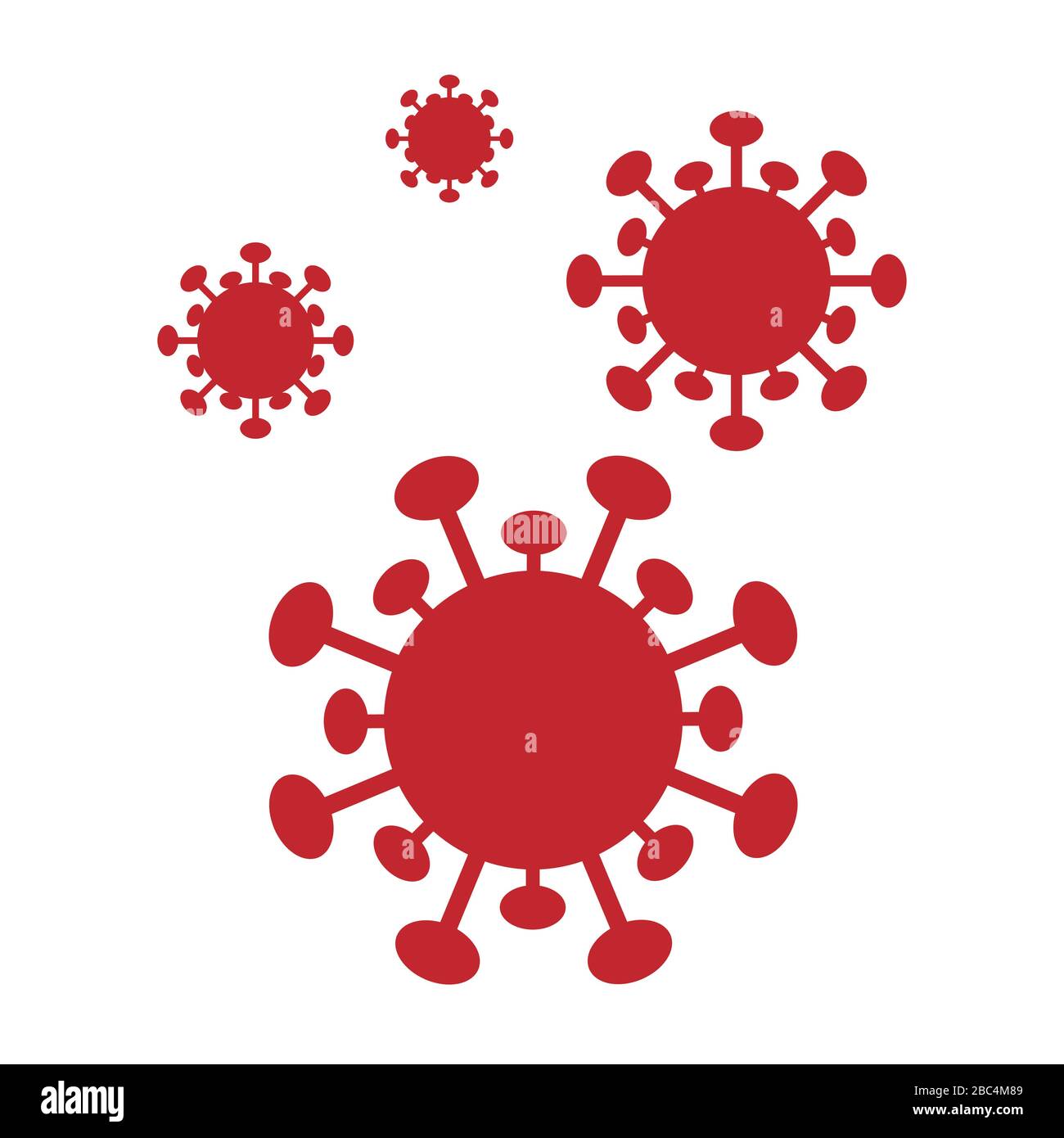 abstract attack of Red Coronavirus Stock Vector