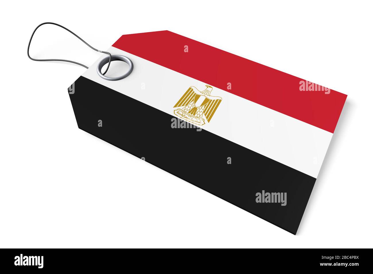 3D price tag, product made in Egypt Stock Photo Alamy