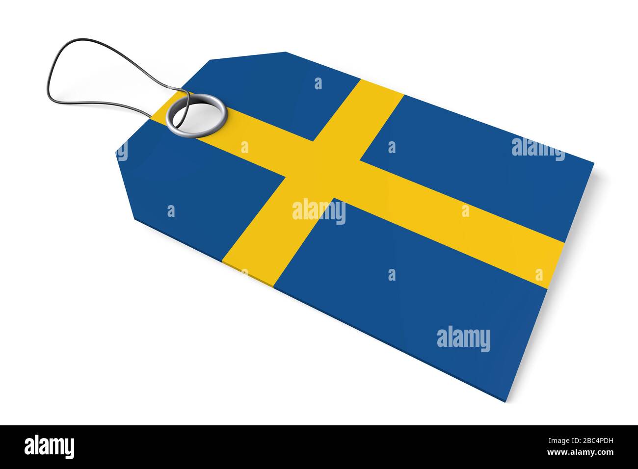 3D price tag, product made in Sweden Stock Photo Alamy