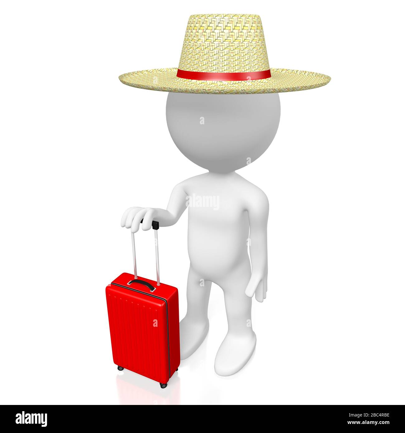 3D traveller with a suitcase Stock Photo - Alamy