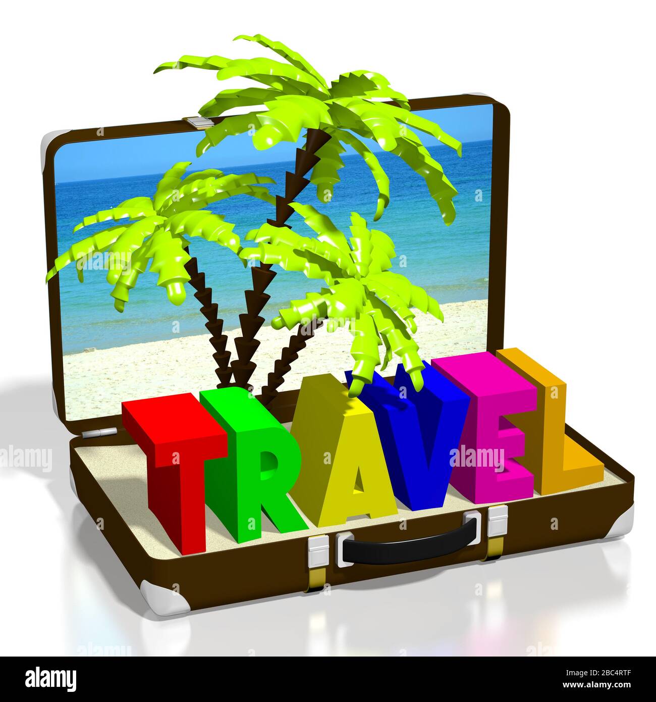3D travel concept - illustration Stock Photo - Alamy