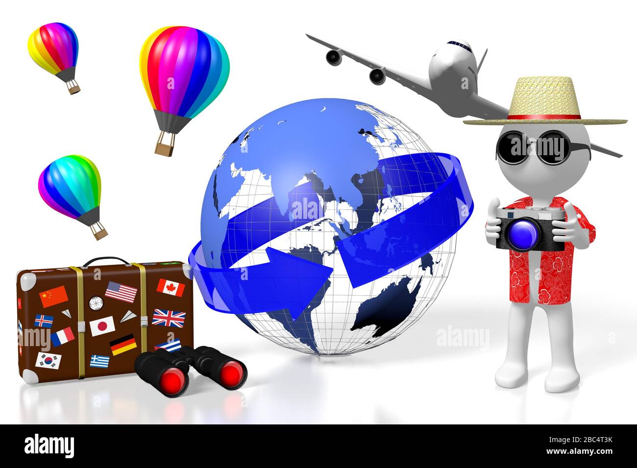 3D travel concept Stock Photo - Alamy