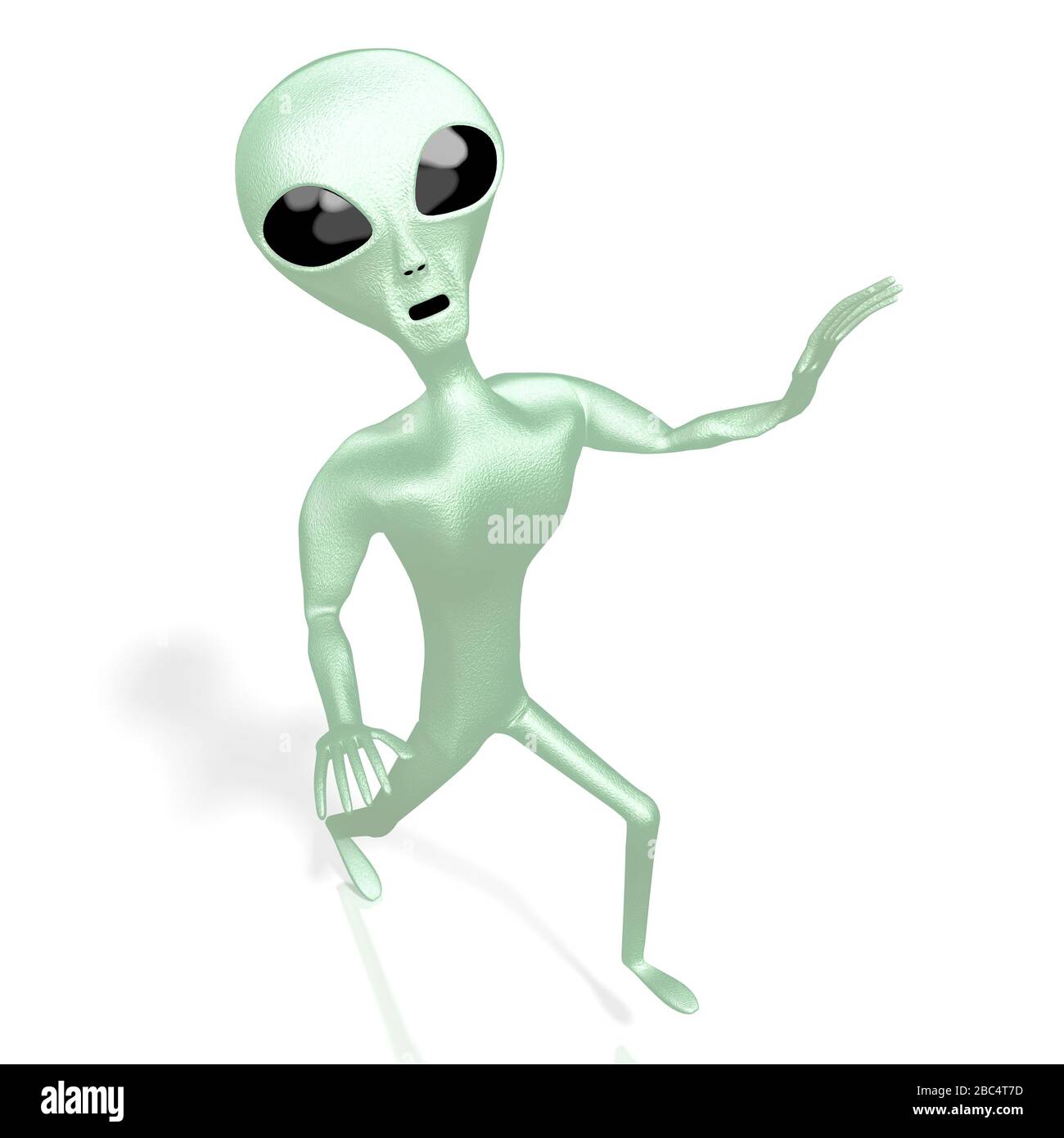 Green alien, extraterrestrial - 3D rendering Stock Photo - Alamy