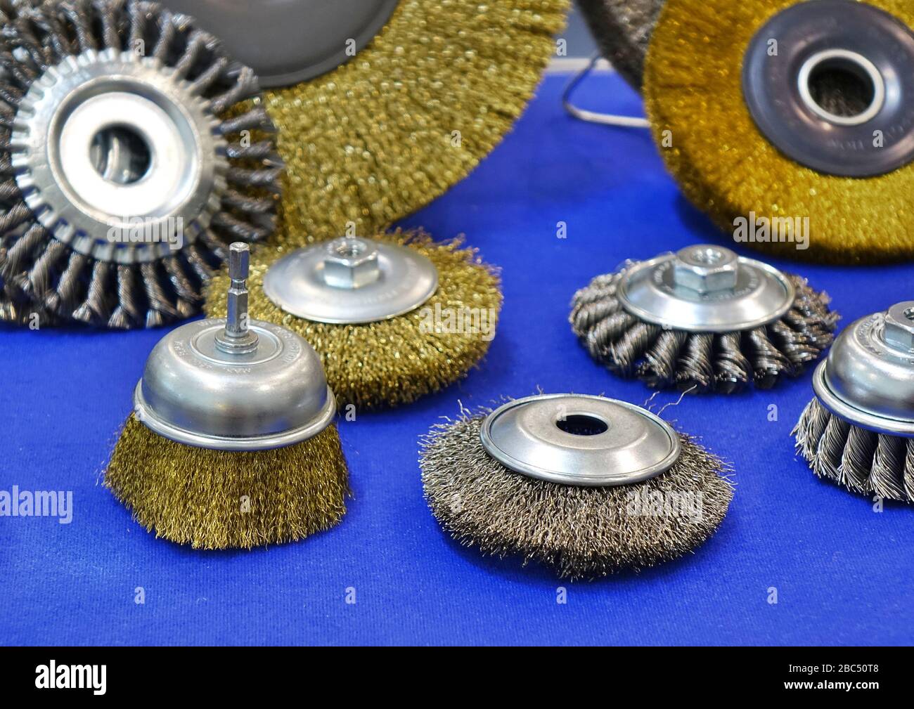 KAOHSIUNG, TAIWAN MARCH 30, 2019 Industrial wire brush attachments