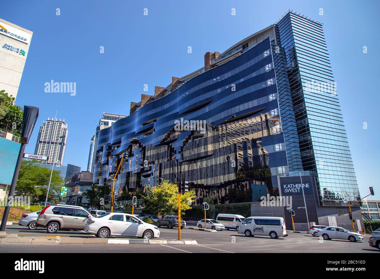 Glass Building Johannesburg South Africa High Resolution Stock