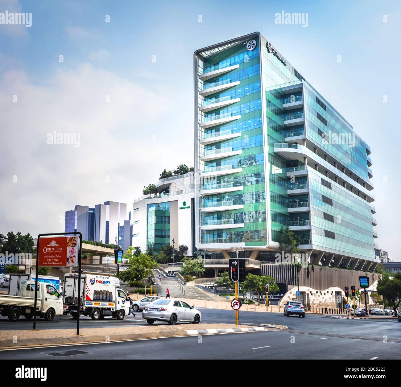 Johannesburg, South Africa 18th February - 2020: Corporate office building in central business district. Stock Photo