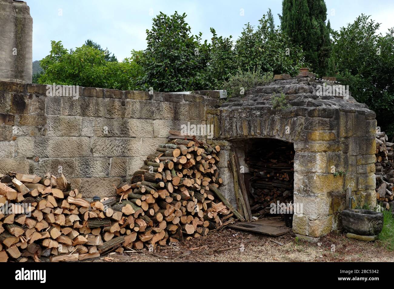 The wood pile, historic country house and hotel Mittagong, Southern Highlands New South Wales, Australia Stock Photo