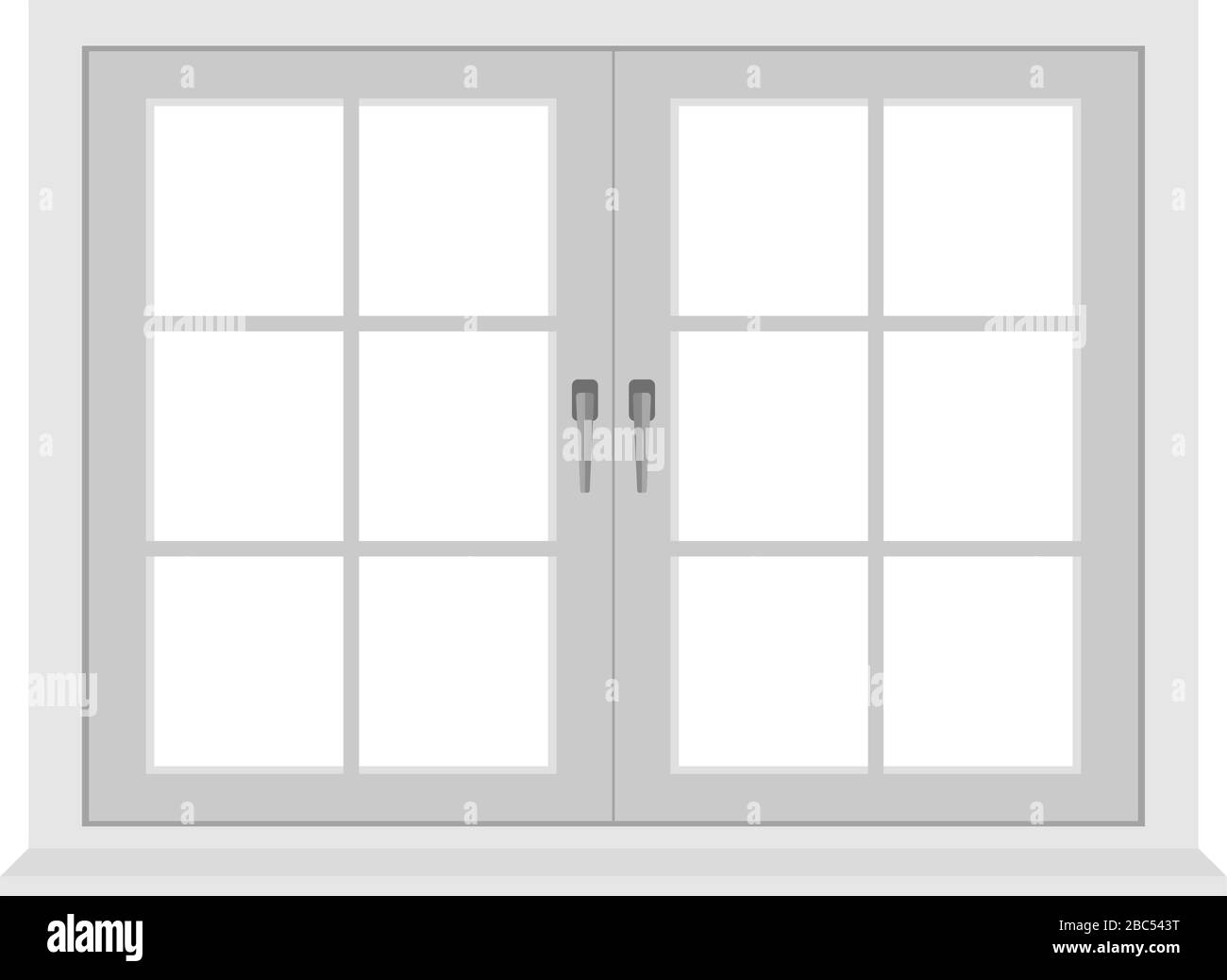 White window frame isolated on white background Stock Vector Image