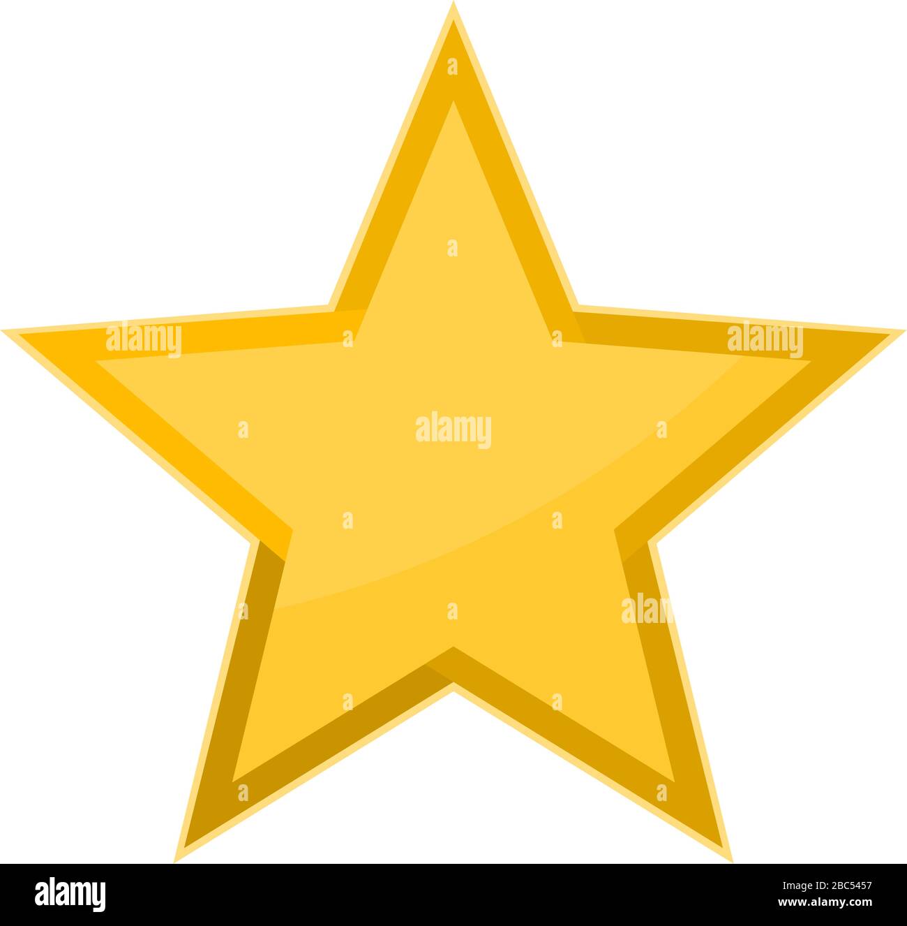 Golden star icon isolated on white background Stock Vector Image & Art ...