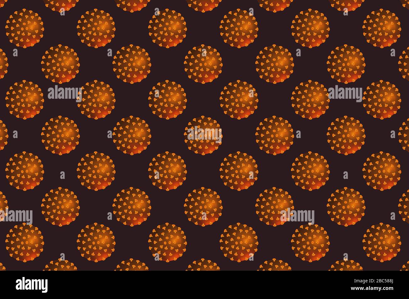 Abstract fractal pattern of the molecules of coronavirus. Stock Photo