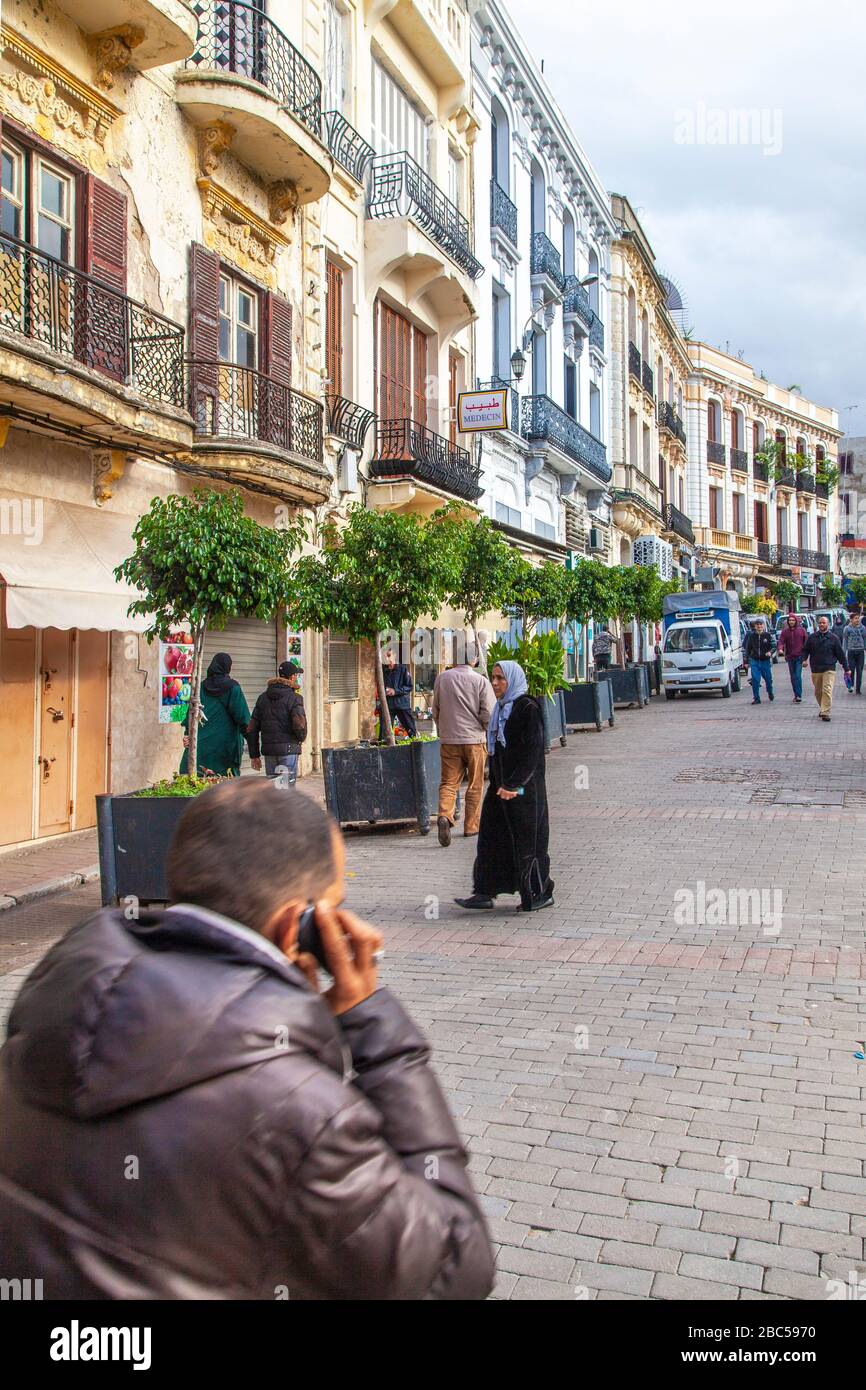 Tangier, Morocco: Rue d'Italie Stock Photo