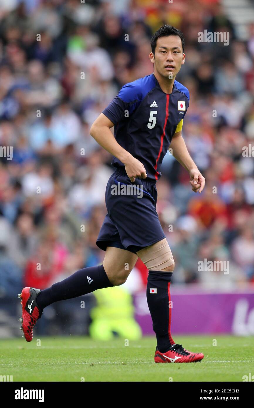 Japan's Maya Yoshida during the Spain v Japan, Mens Football, First Round, Group D match at Hampden Park, Glasgow. Stock Photo