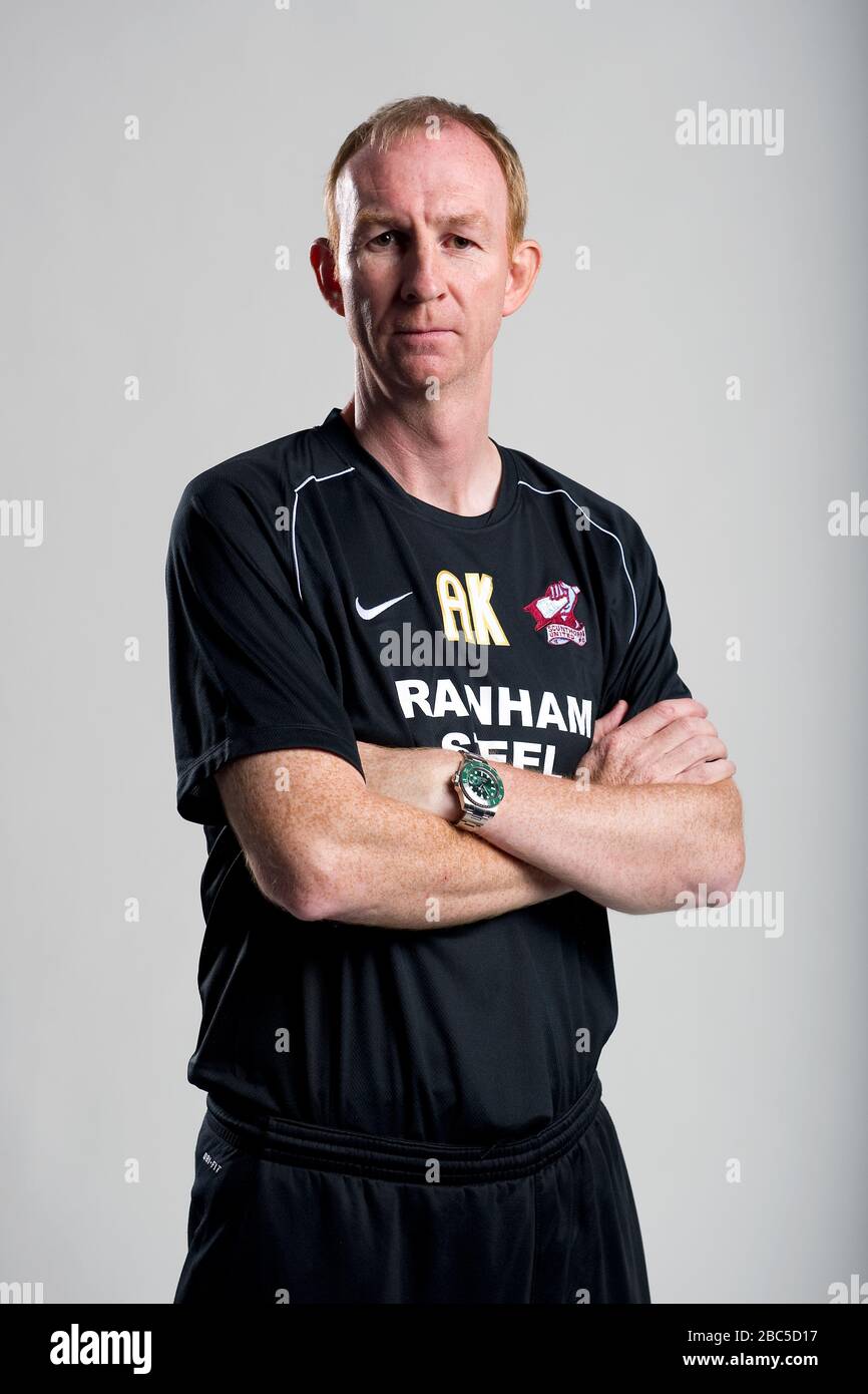 Scunthorpe United manager Alan Knill Stock Photo