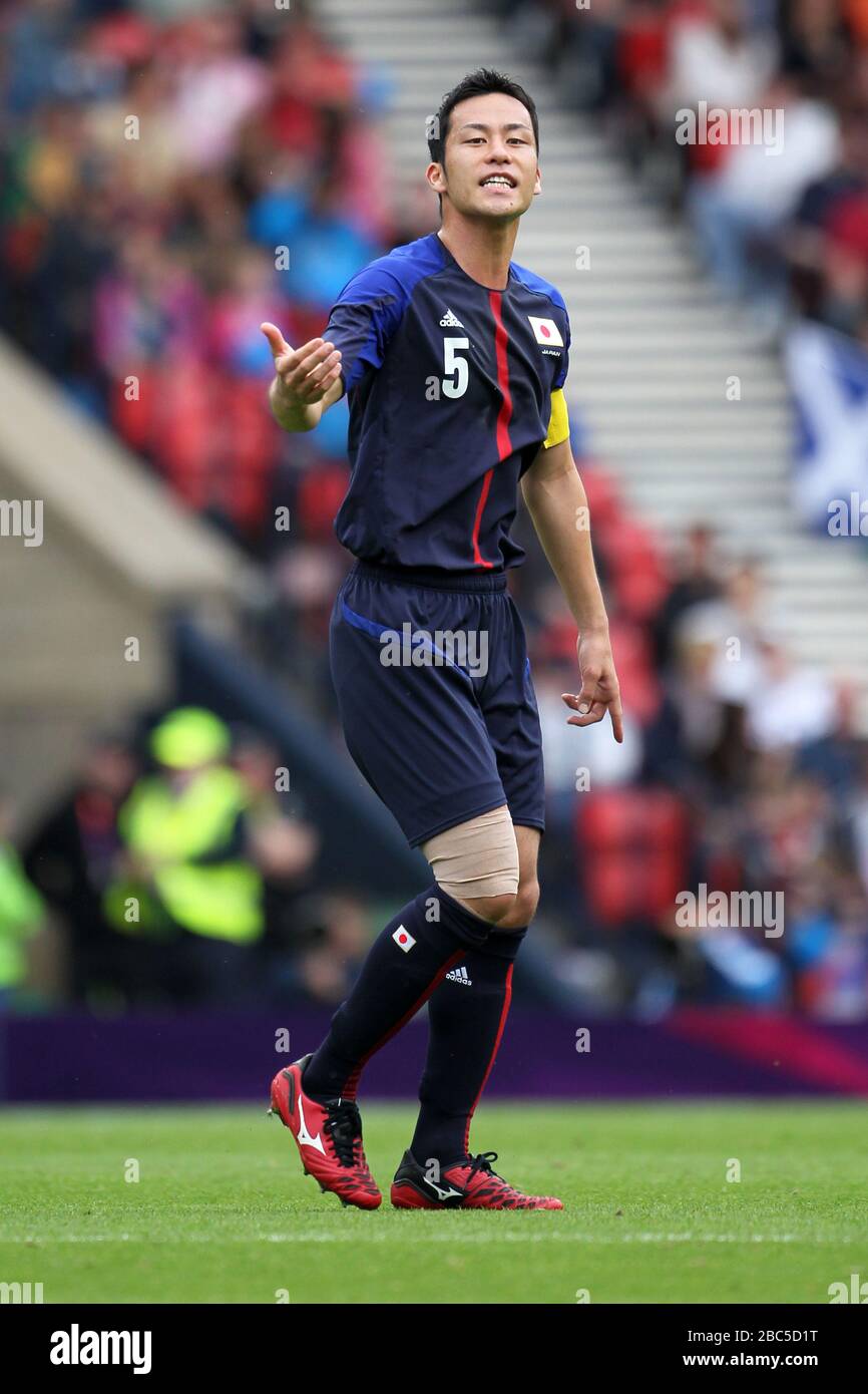 Japan's Maya Yoshida during the Spain v Japan, Mens Football, First Round, Group D match at Hampden Park, Glasgow. Stock Photo