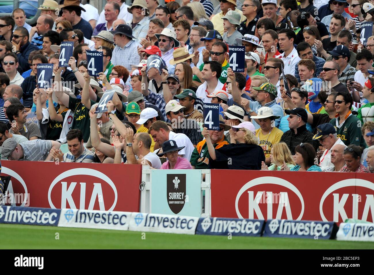 Fans in the stands at The Kia Oval Stock Photo Alamy