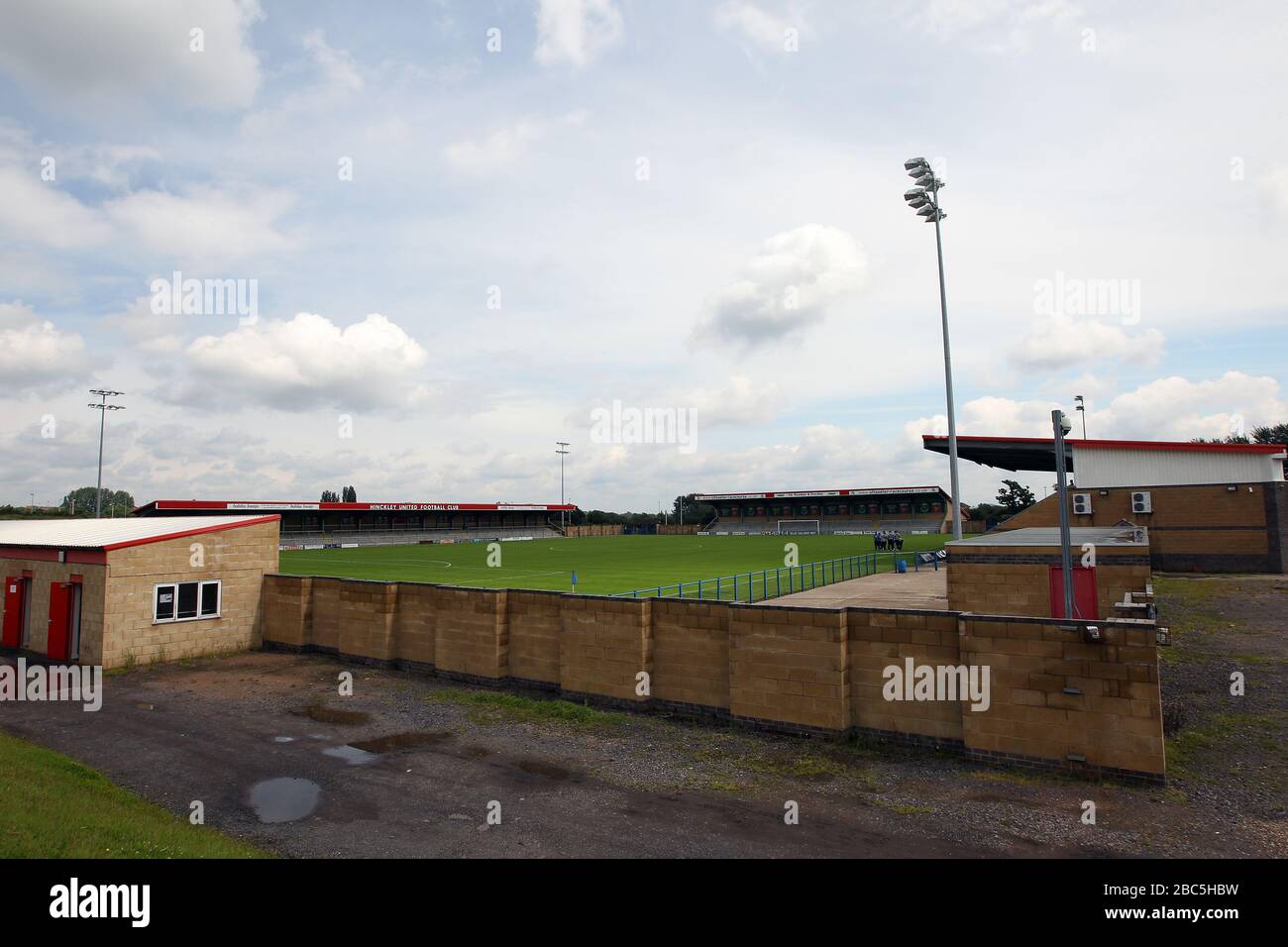 General view of De Montfort Park, home of Hinckley United Football Club Stock Photo