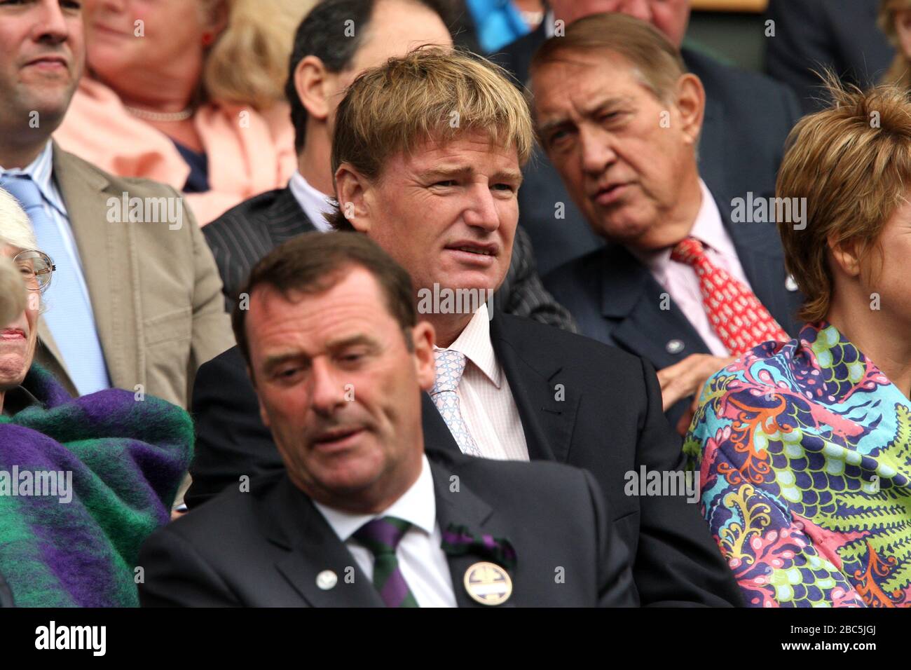 Ernie Els in the royal box during day seven of the 2012 Wimbledon Championships at the All England Lawn Tennis Club Stock Photo