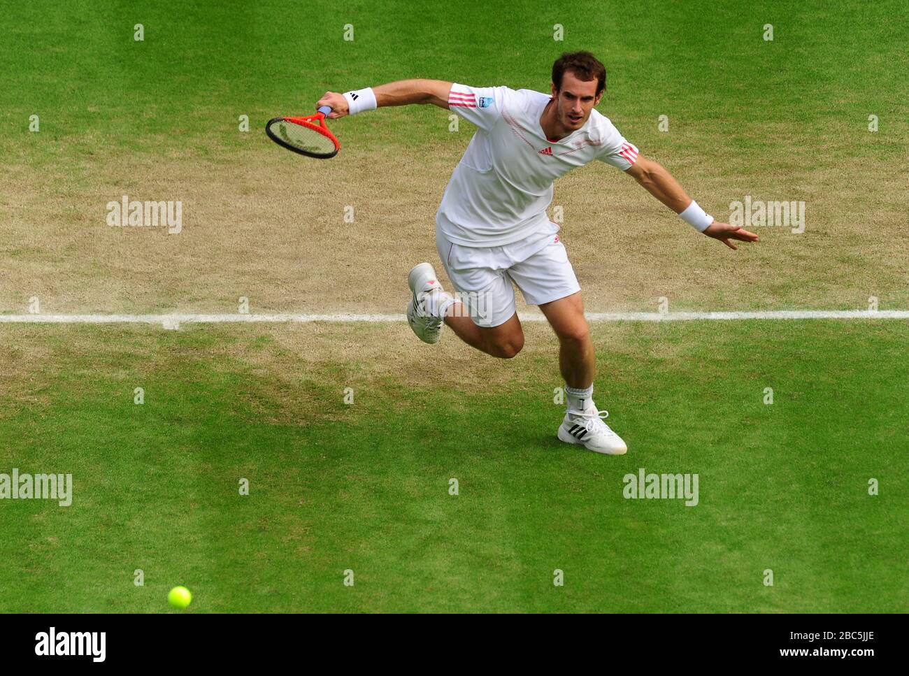 Great Britain's Andy Murray in action against Spain's David Ferrer Stock Photo