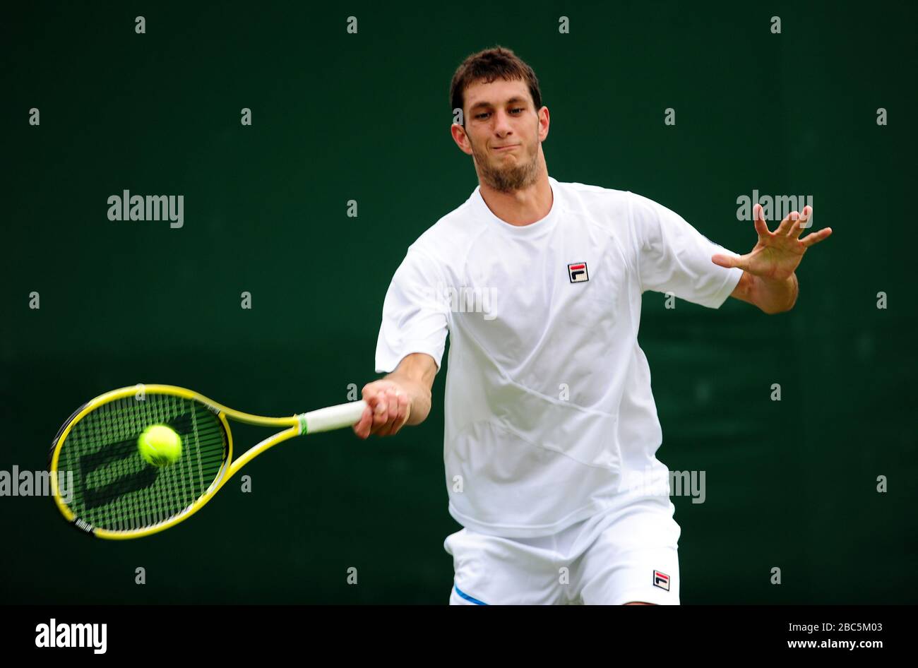 Great Britain's James Ward in action against Spain's Pablo Andujar Stock Photo